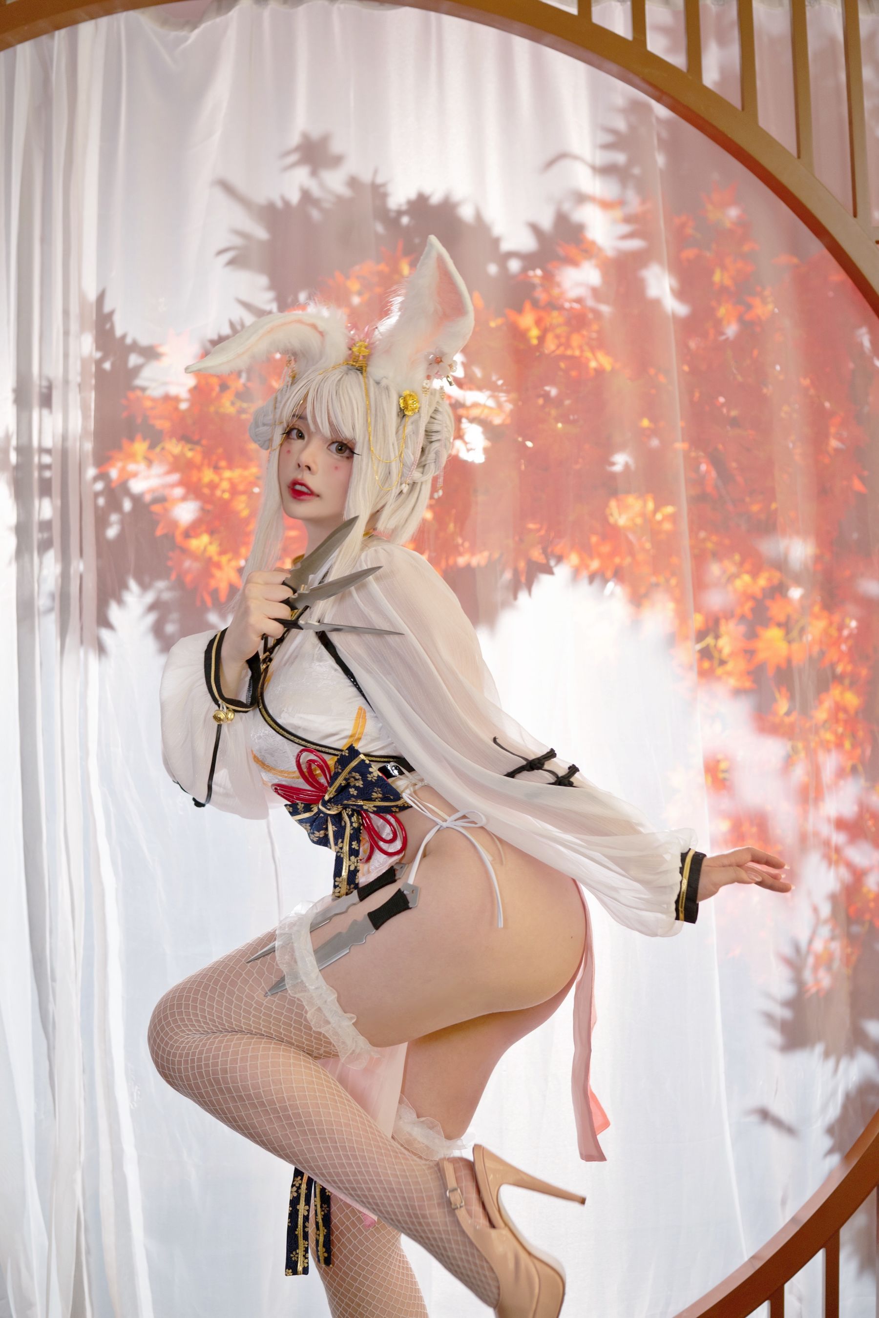 NinJA阿寨寨 – 肉肉大白兔 [55P] - 秀人网免费无水印在线套图写真