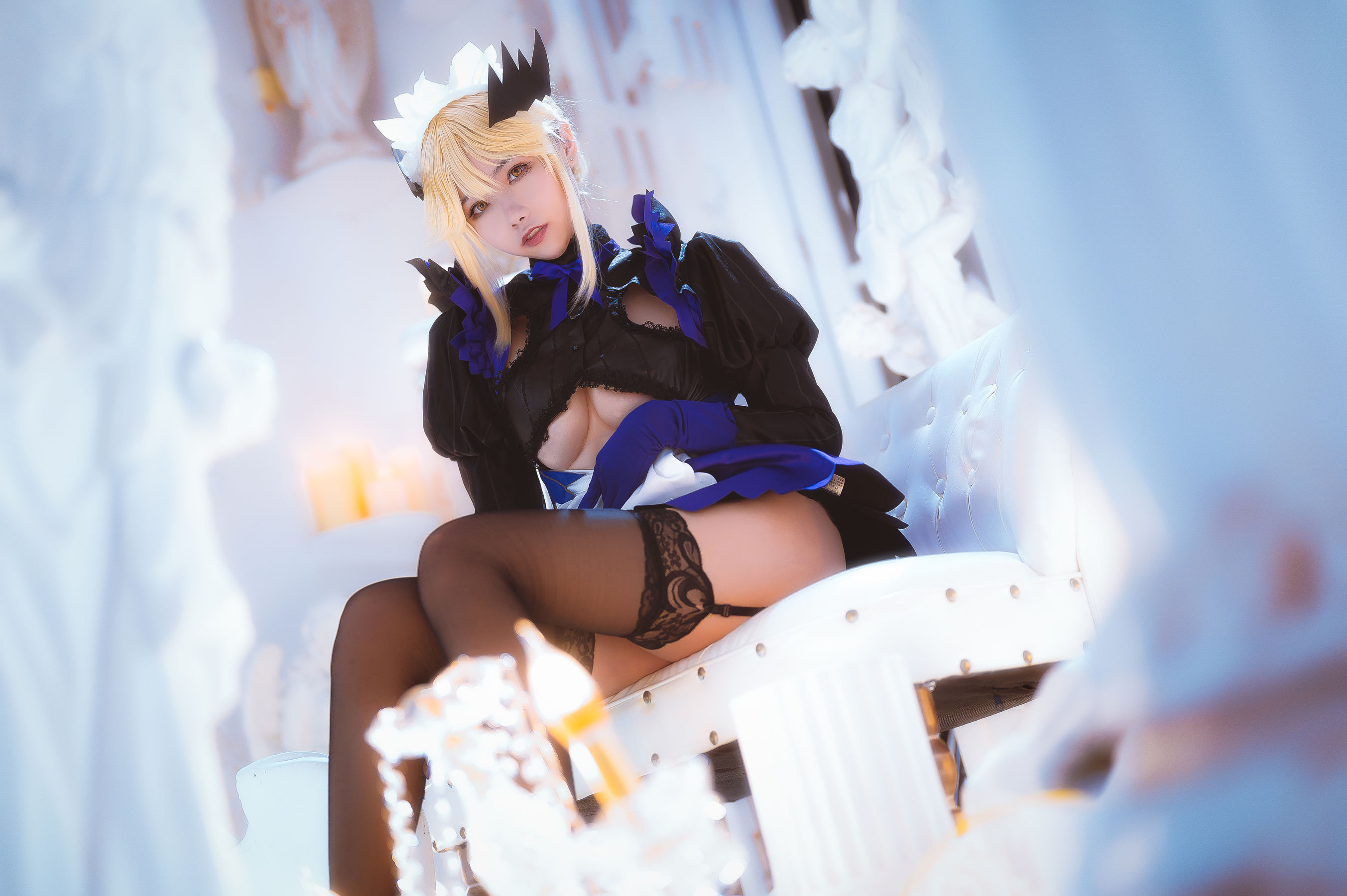 微博妹子Momoko葵葵 – 黑枪呆女仆 [20P] - 秀人网免费无水印在线套图写真