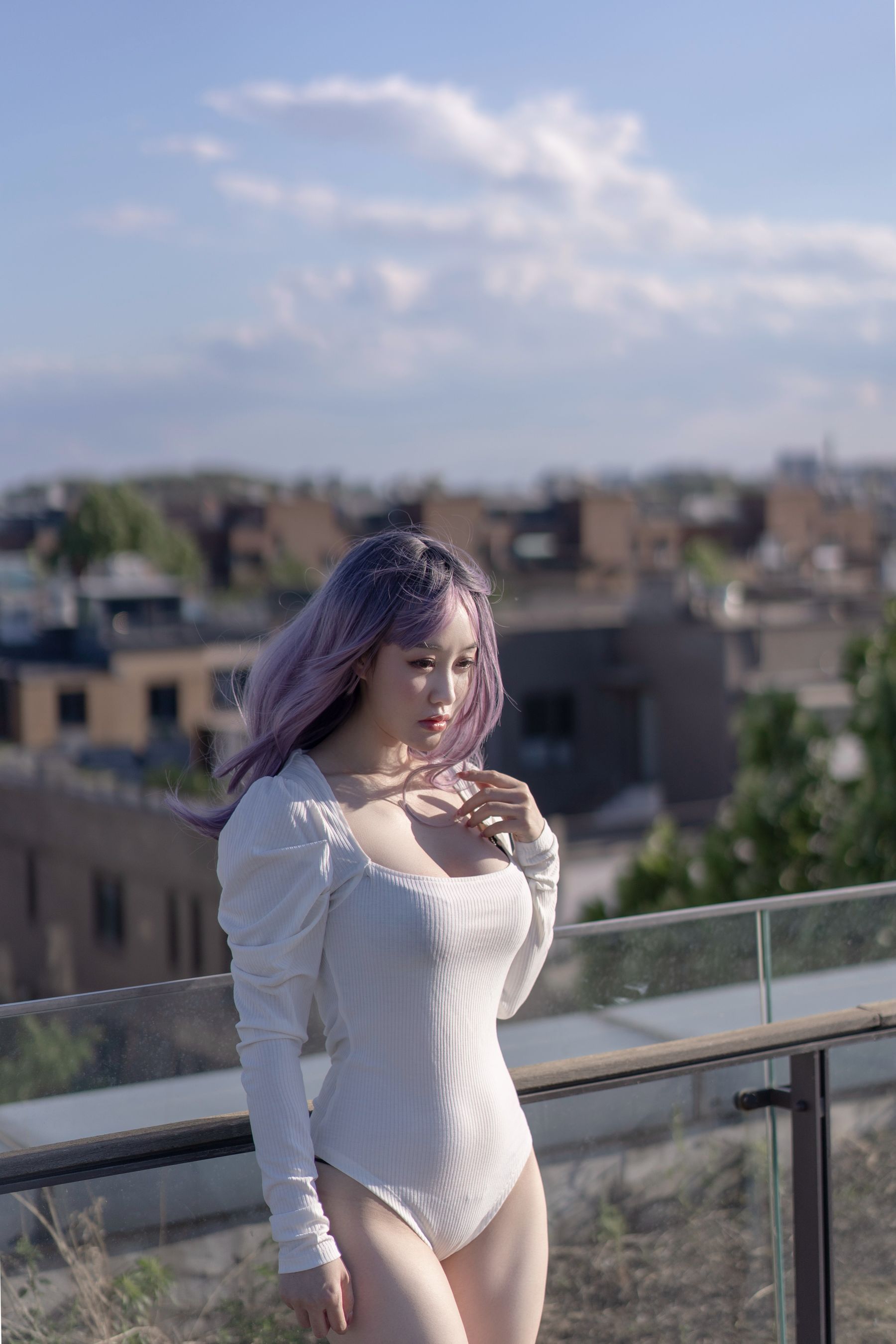 动漫博主脱尾巴Mizuki – 天台 [43P] - 秀人网免费无水印在线套图写真