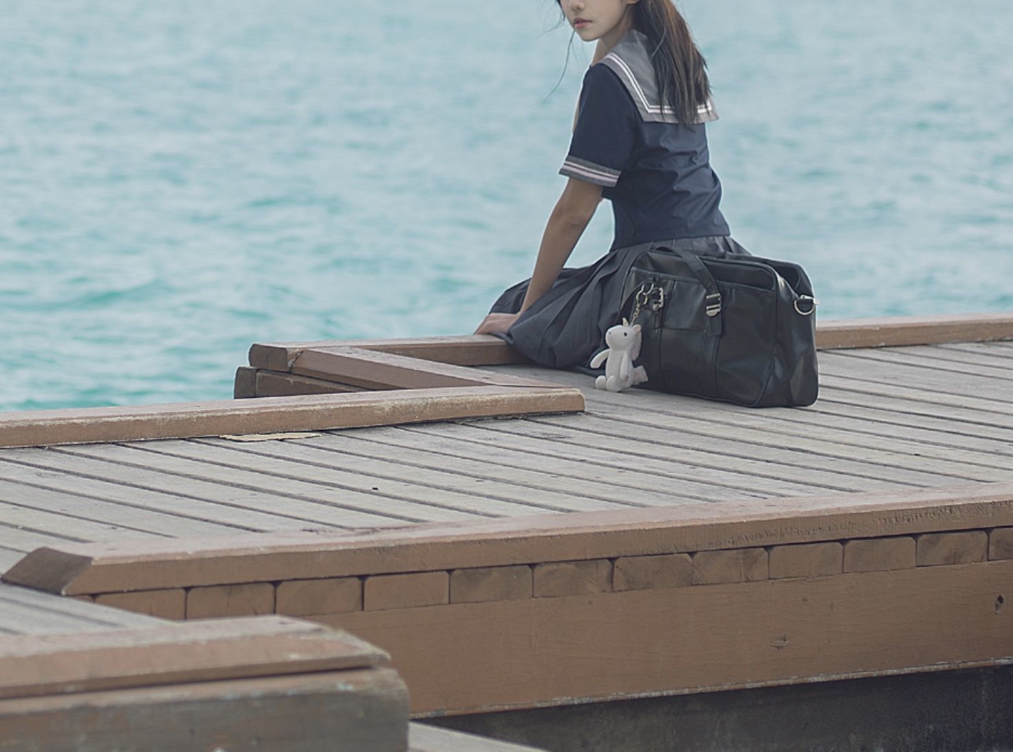 动漫博主南桃Momoko – 蓝jk [12P] - 秀人网免费无水印在线套图写真