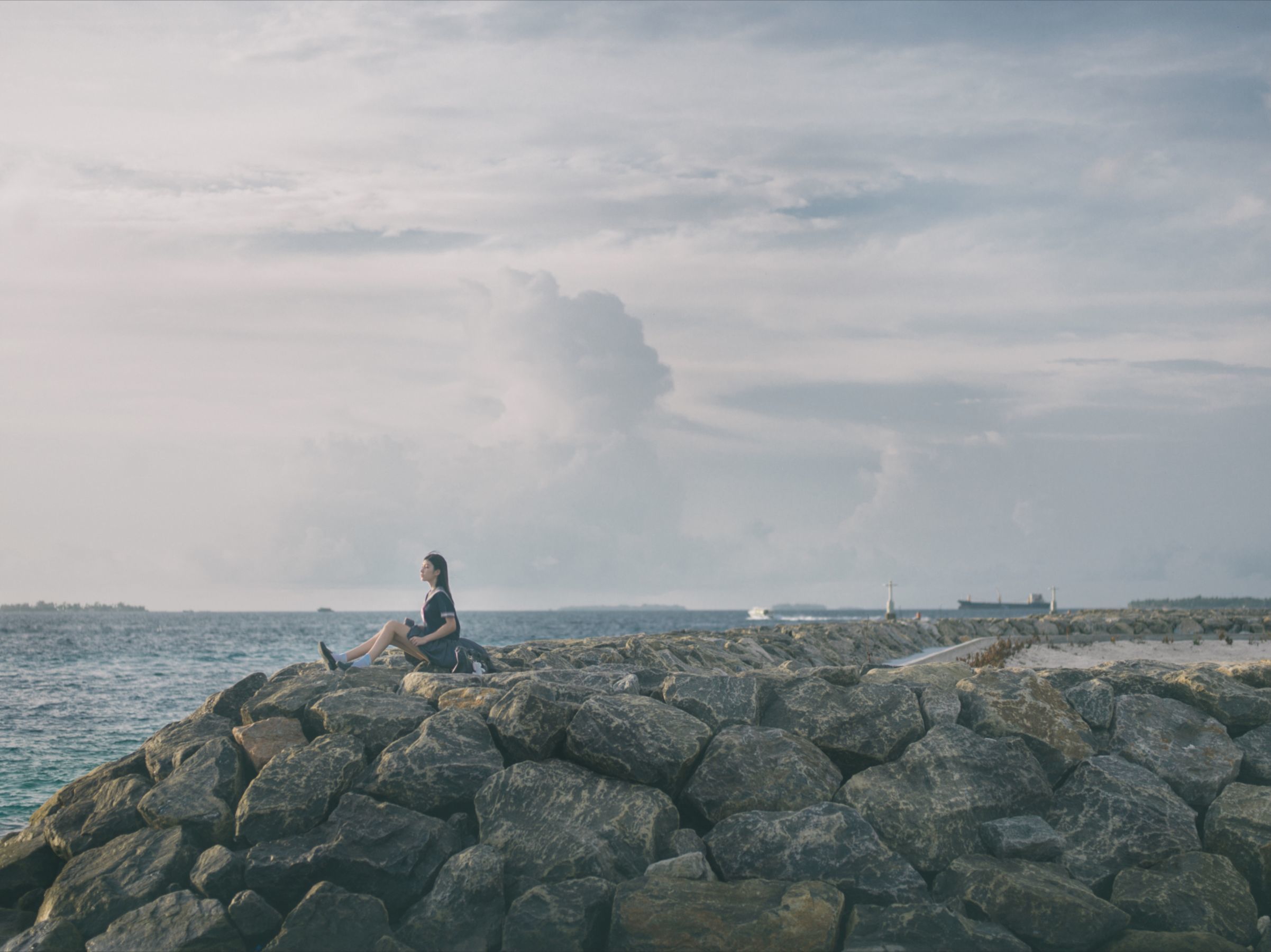 动漫博主南桃Momoko – 蓝jk [12P] - 秀人网免费无水印在线套图写真