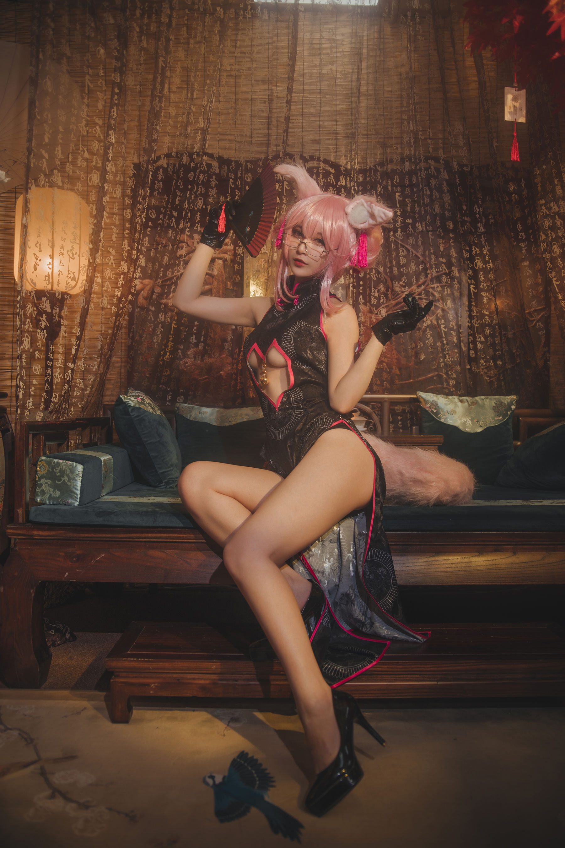 [Cosplay写真] 动漫博主铁板烧鬼舞w – 玉藻前 [35P] - 秀人网免费无水印在线套图写真