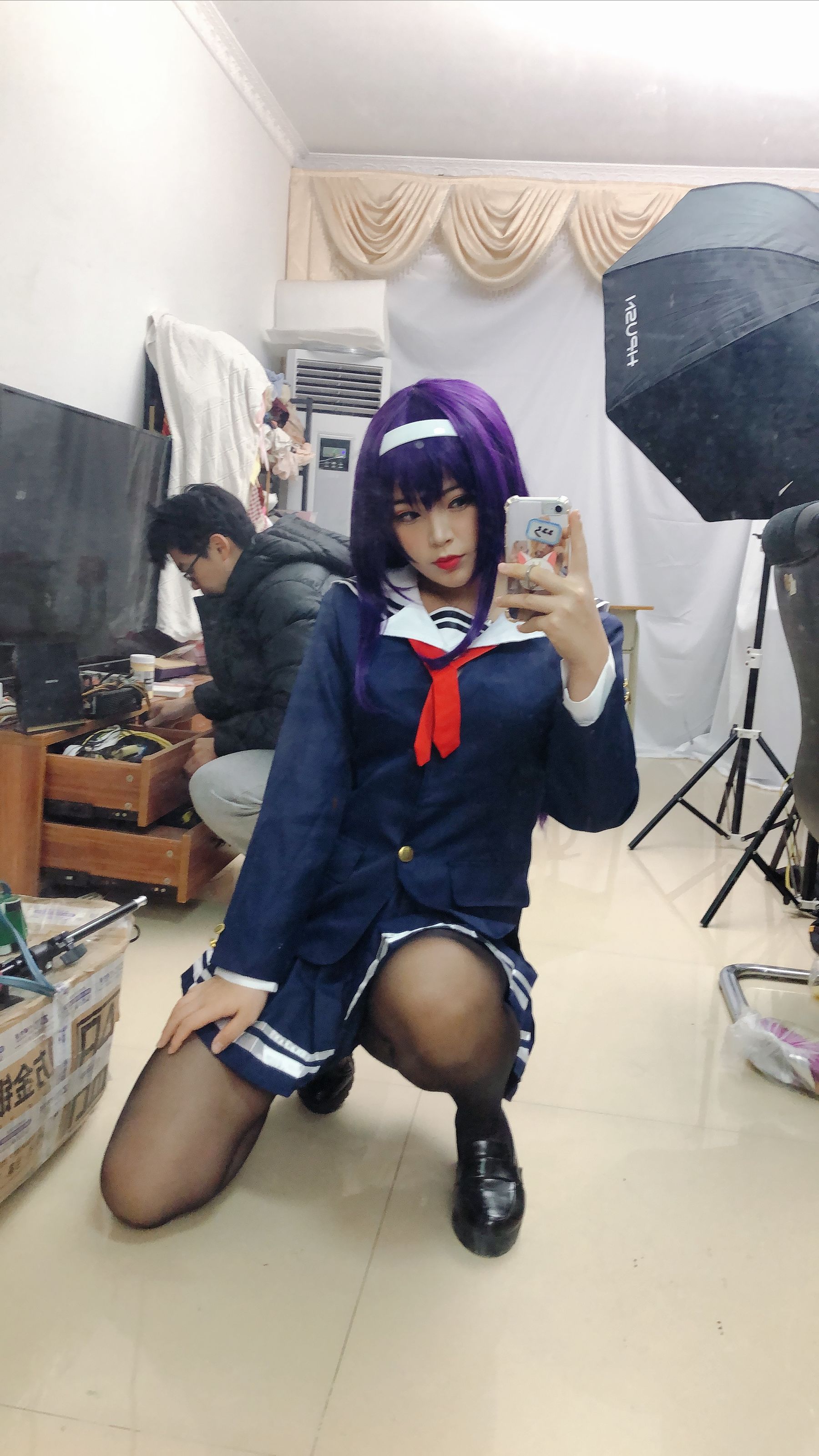 [Cosplay写真] 萌系小姐姐-白烨- – 学姐校服 [26P] - 秀人网免费无水印在线套图写真