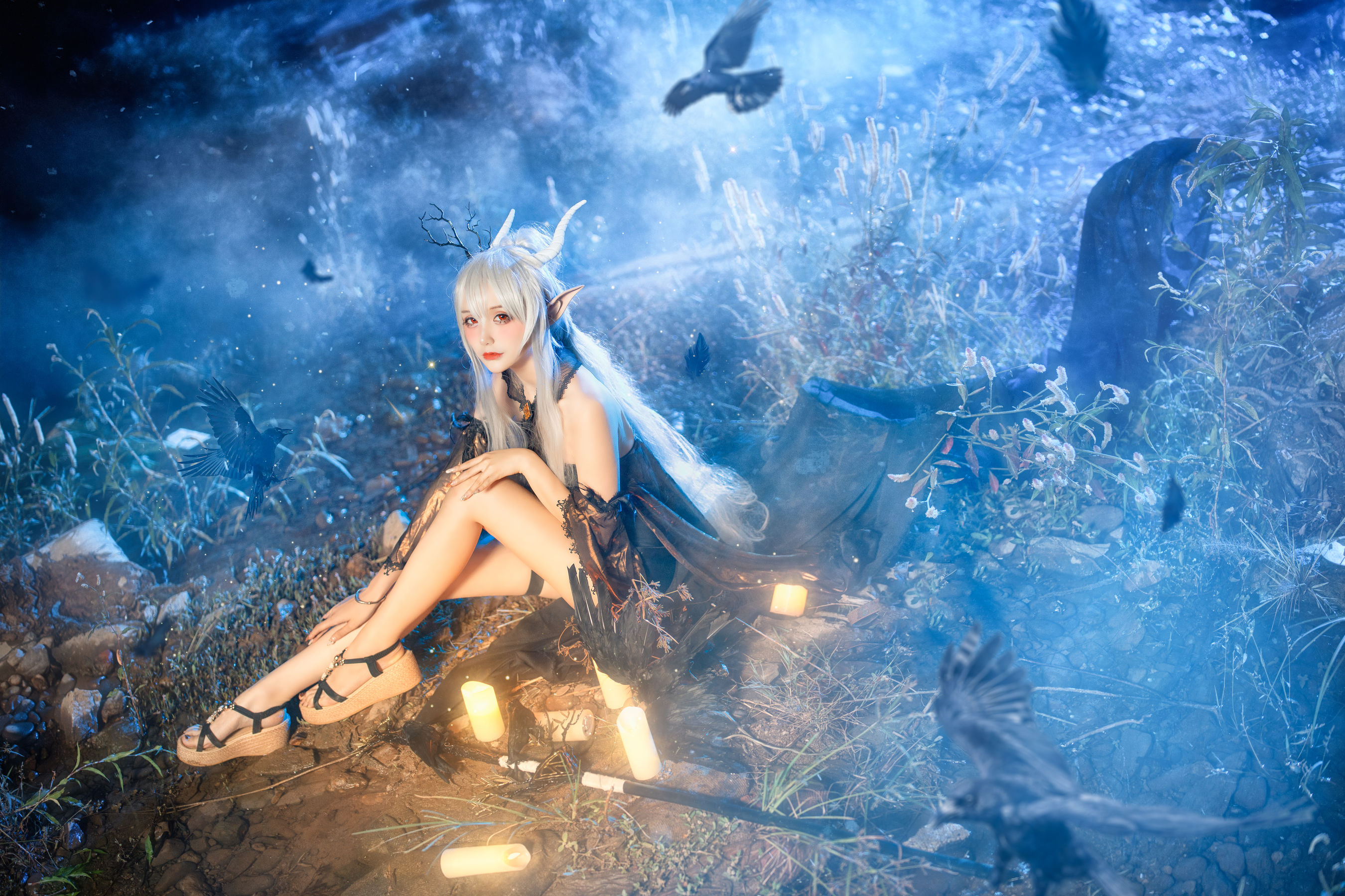 COS妹子仙九Airi – 闪灵静谧午夜 [17P] - 秀人网免费无水印在线套图写真