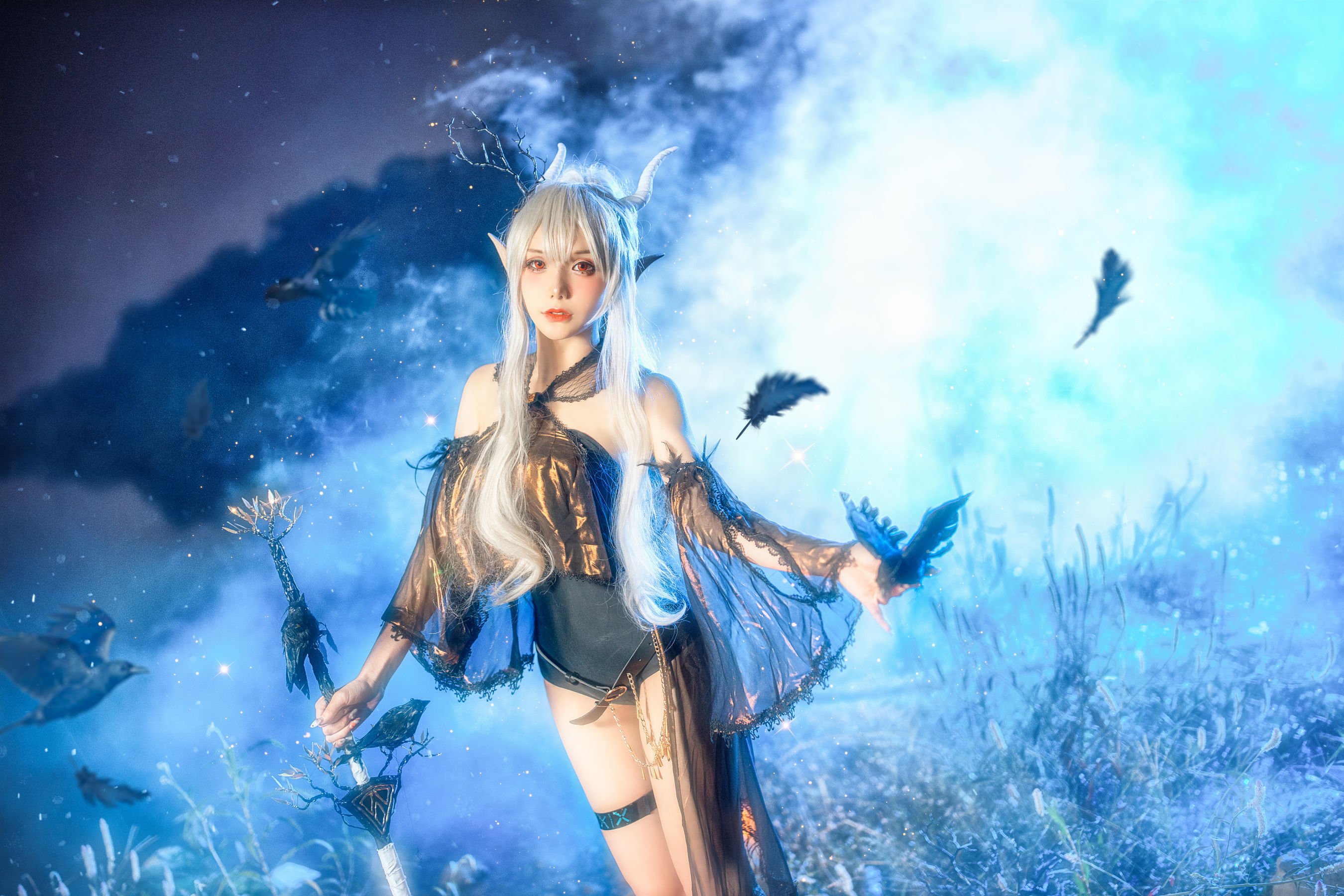 COS妹子仙九Airi – 闪灵静谧午夜 [17P] - 秀人网免费无水印在线套图写真