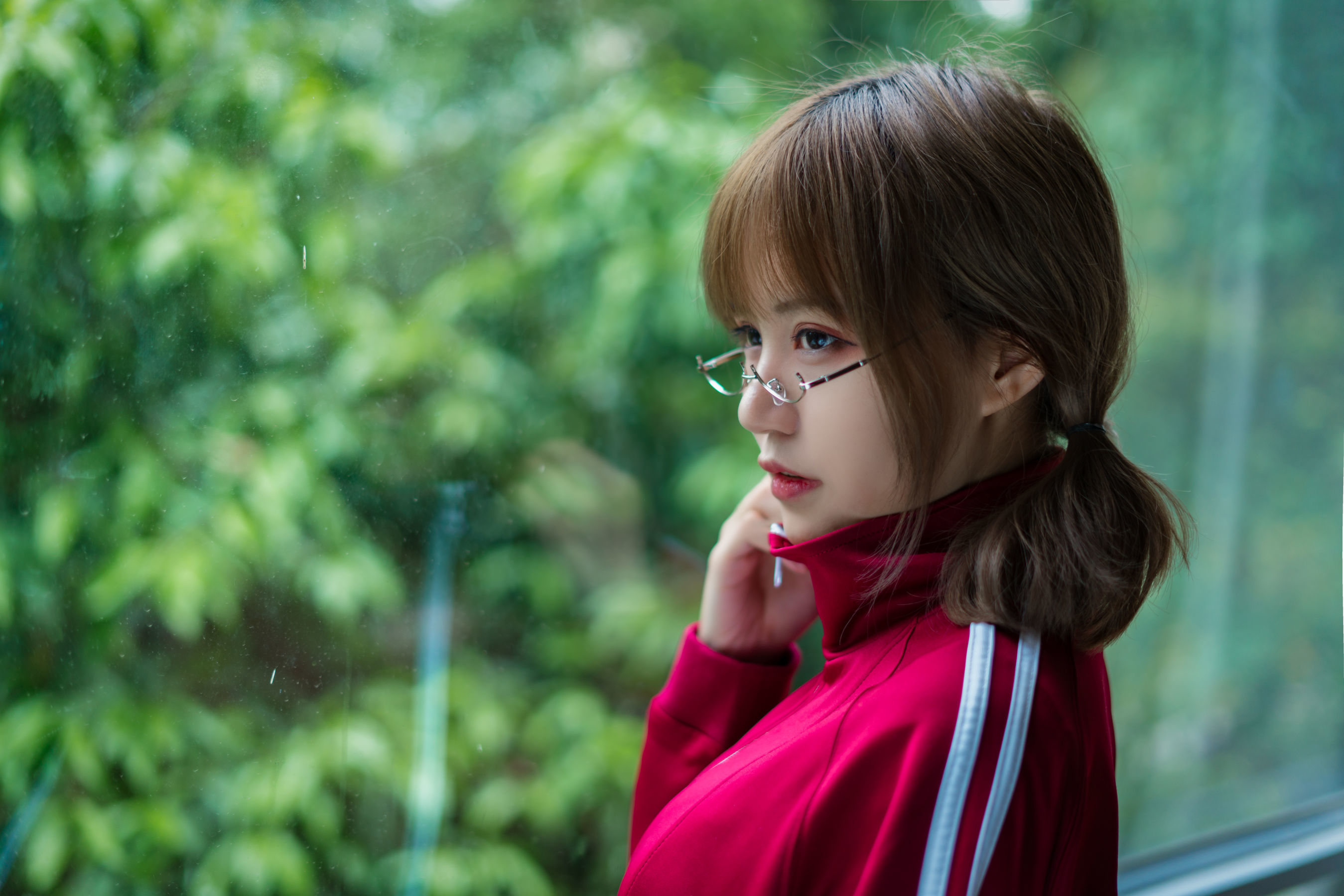 动漫博主小仓千代w – 红色体操服 [48P] - 秀人网免费无水印在线套图写真