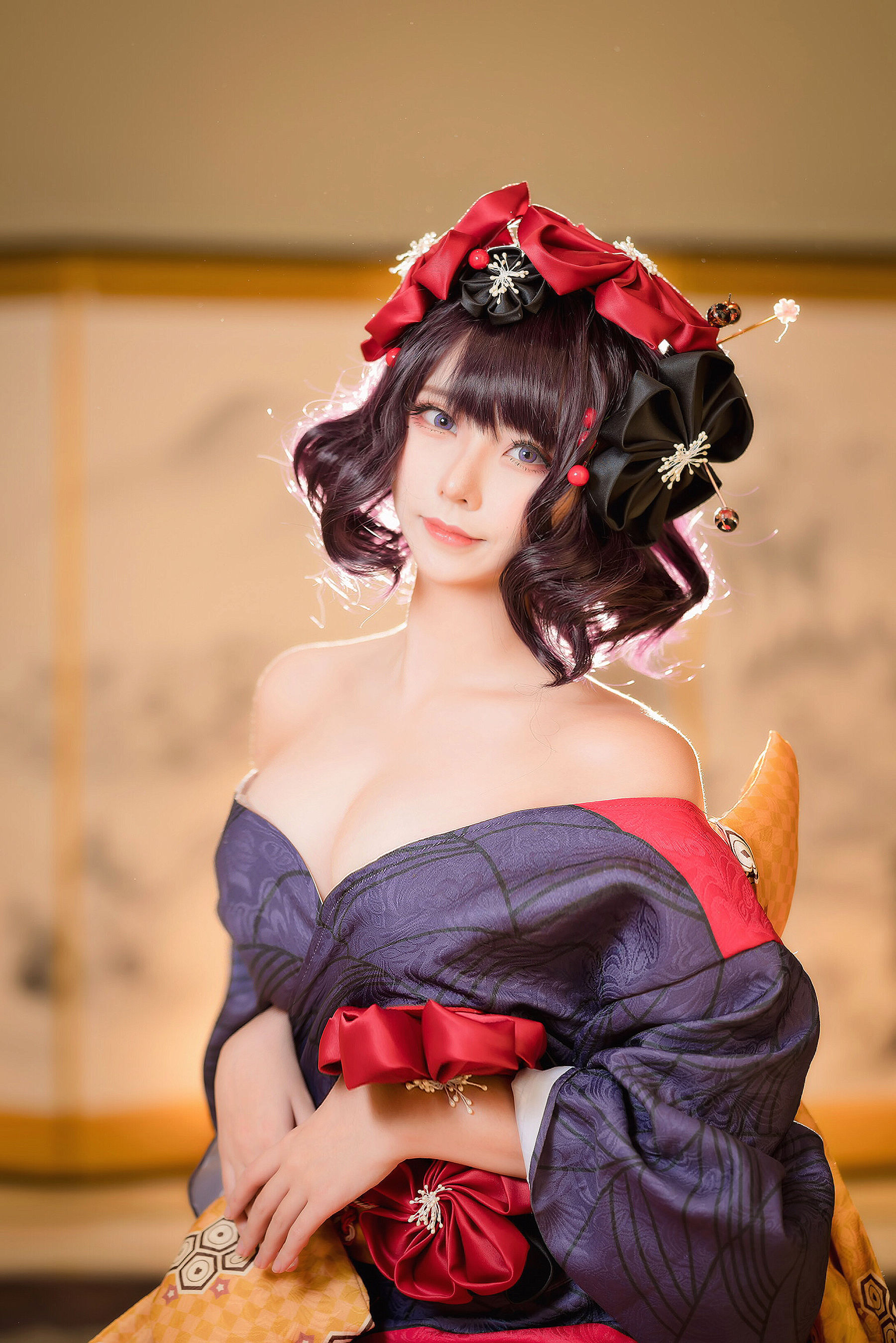 萌妹菌烨tako 葛飾北斎 [18P] - 秀人网免费无水印在线套图写真