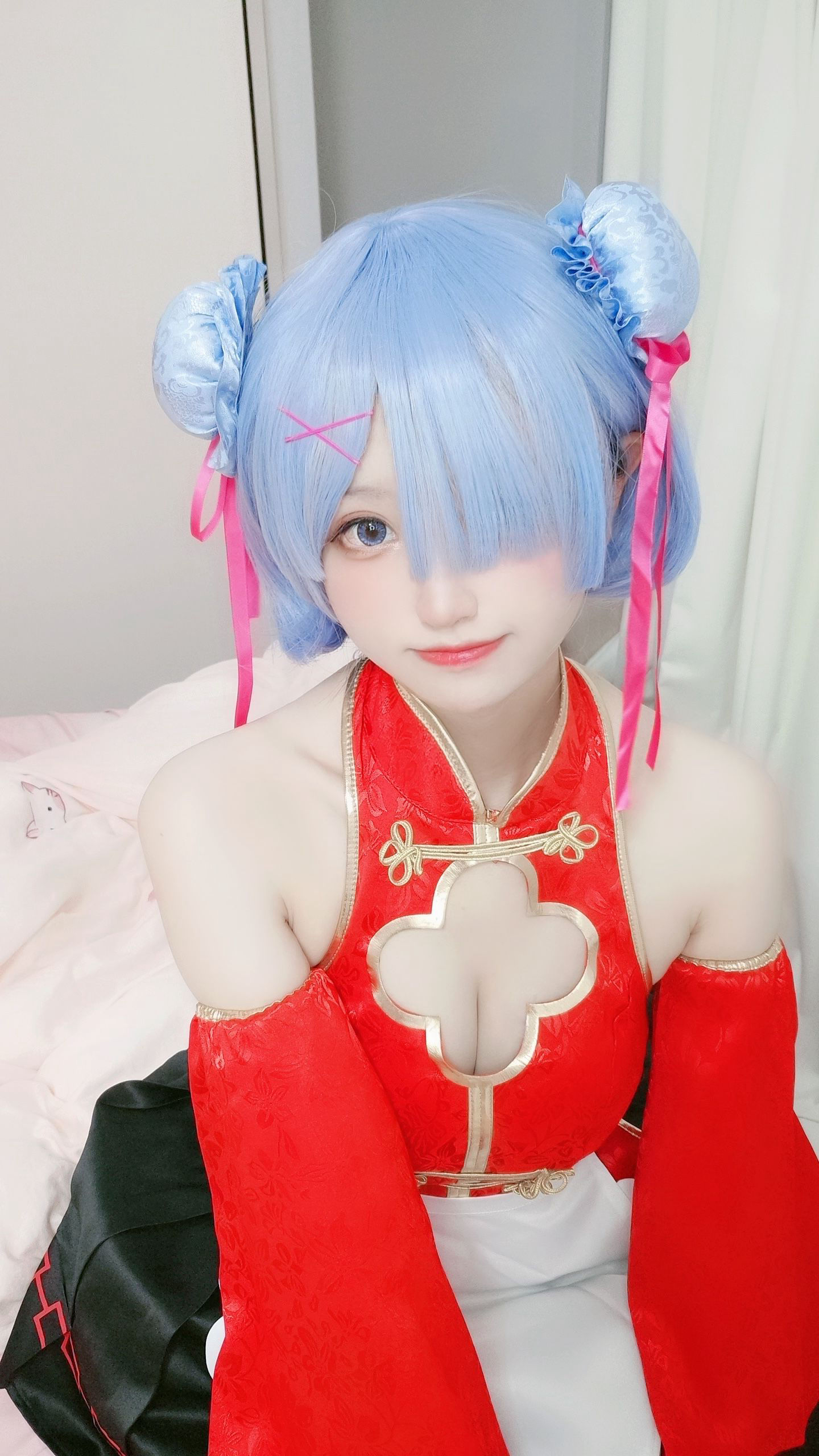 千阳(ちよ) – 蕾姆旗袍 [13P] - 秀人网免费无水印在线套图写真