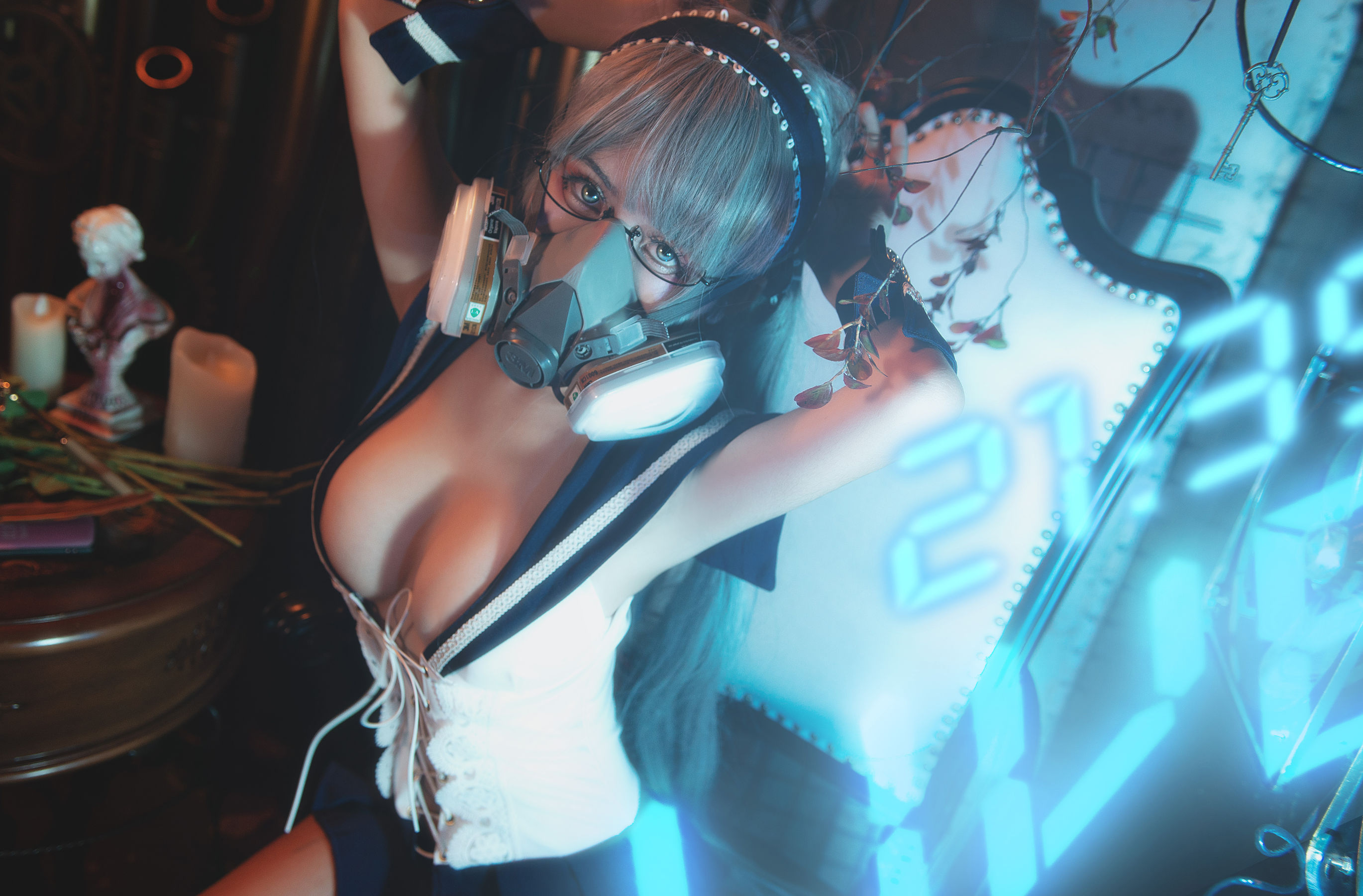 一笑芳香沁写真 – JK赛博 [9P] - 秀人网免费无水印在线套图写真