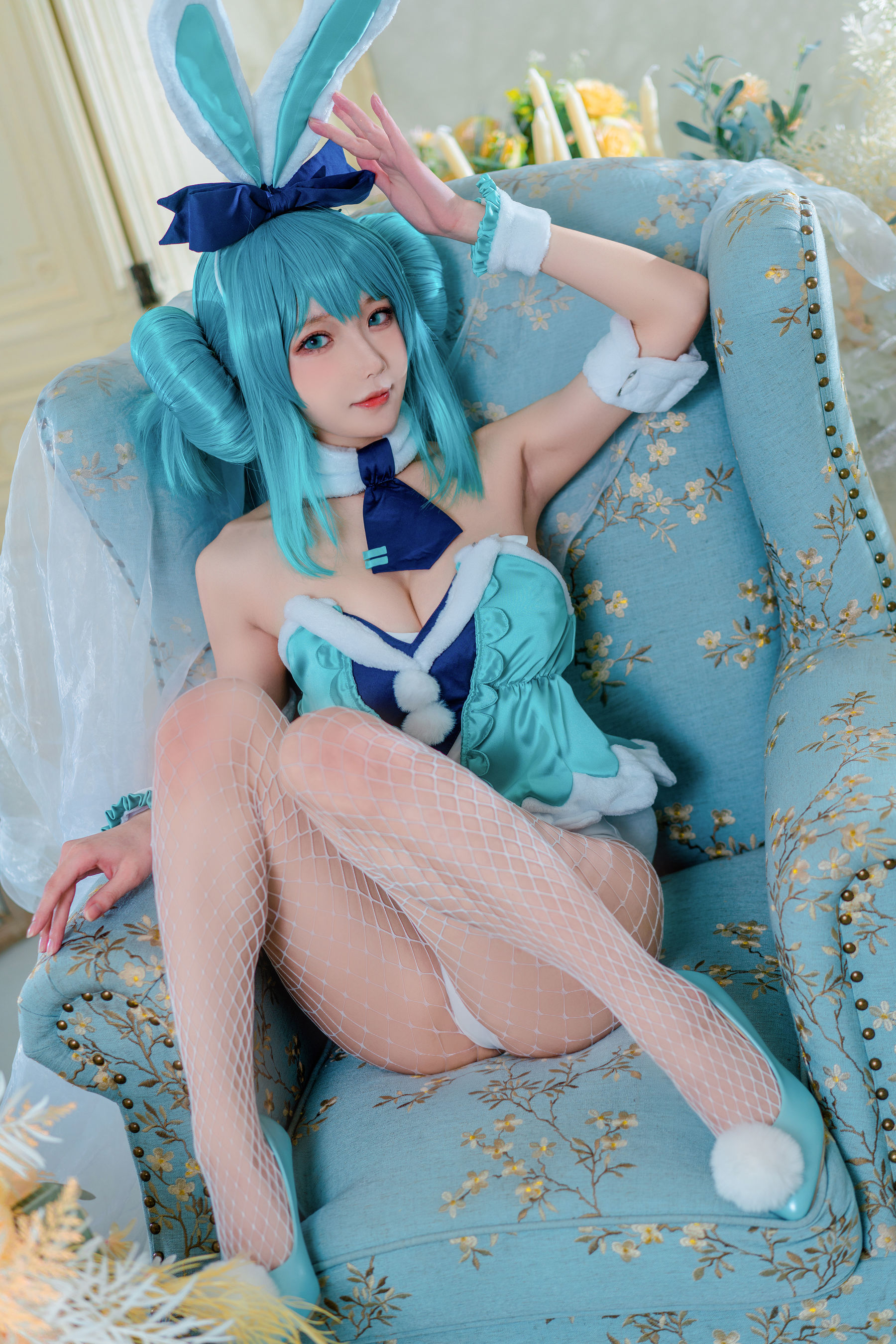 动漫博主阿包也是兔娘 – 白兔miku [28P] - 秀人网免费无水印在线套图写真