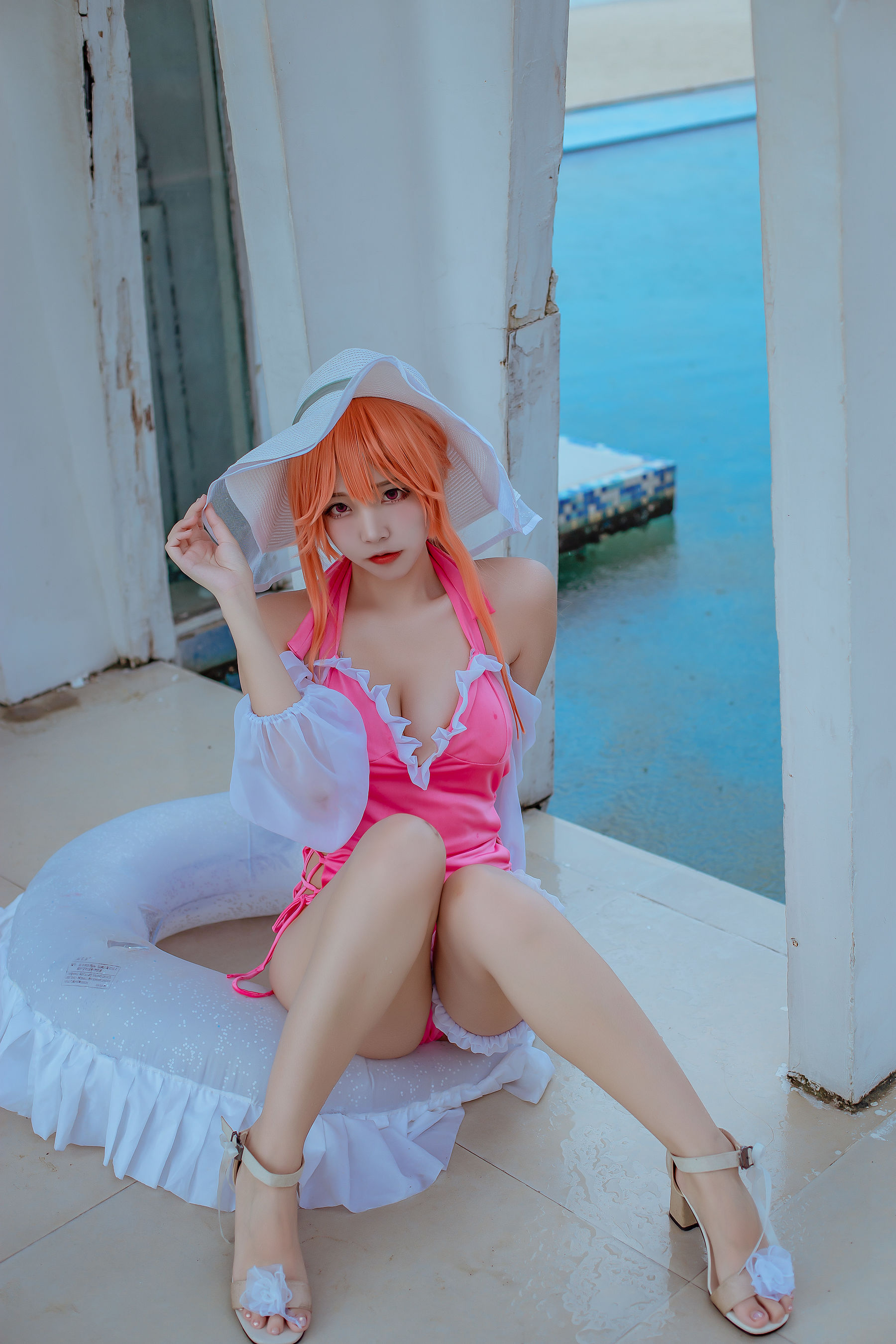 人气Coser二佐Nisa – 碧蓝 黎塞留泳装 [9P] - 秀人网免费无水印在线套图写真