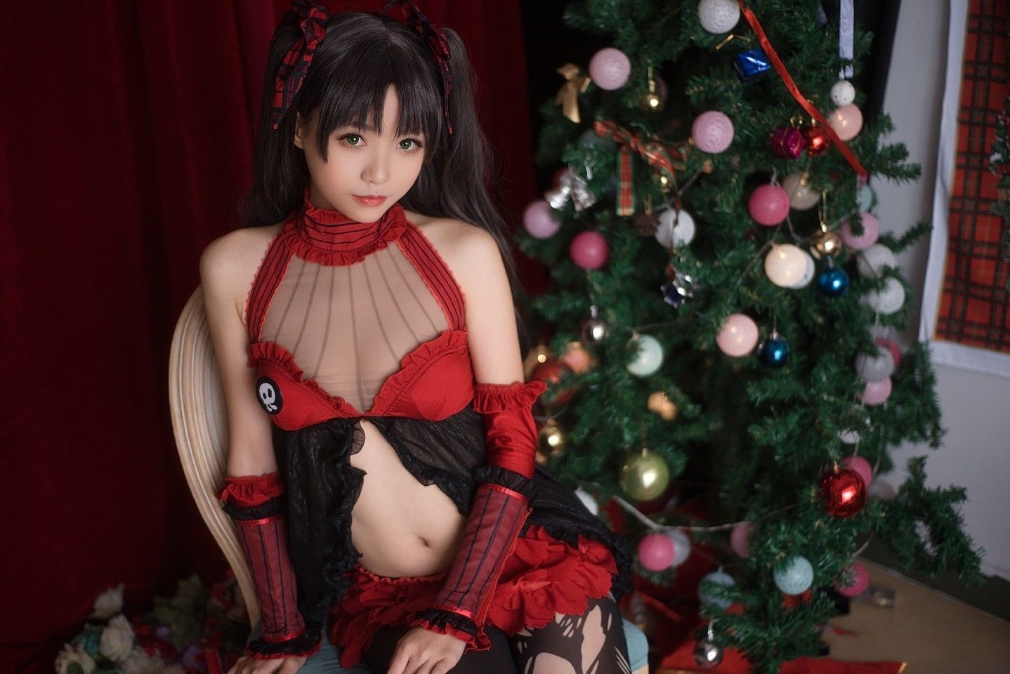 动漫博主大大卷卷小卷 – 内衣双马尾 [8P] - 秀人网免费无水印在线套图写真