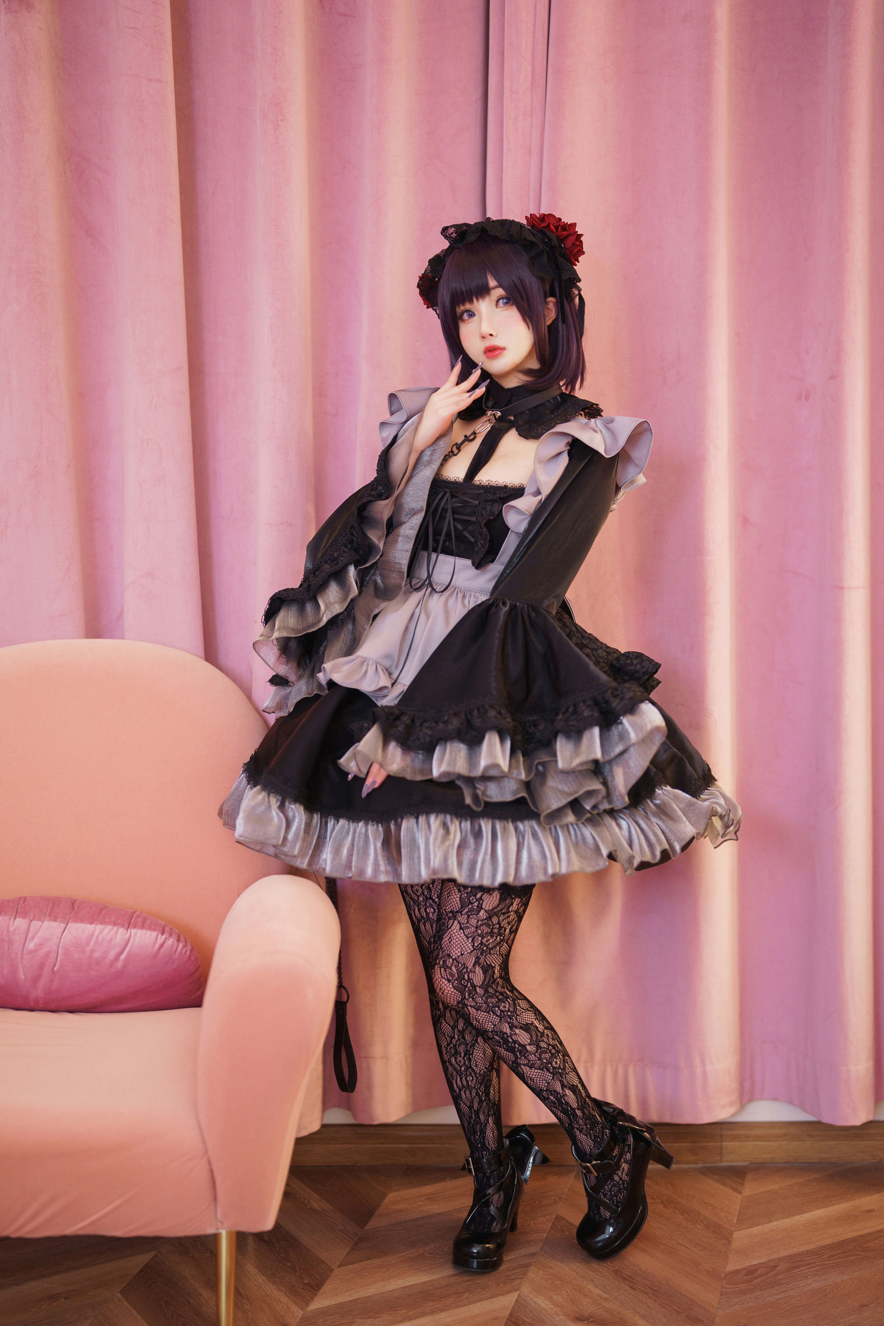 COS福利rioko凉凉子(肉扣热热子) – 黑江雫 耻辱俱乐部 小雫 [40P] - 秀人网免费无水印在线套图写真