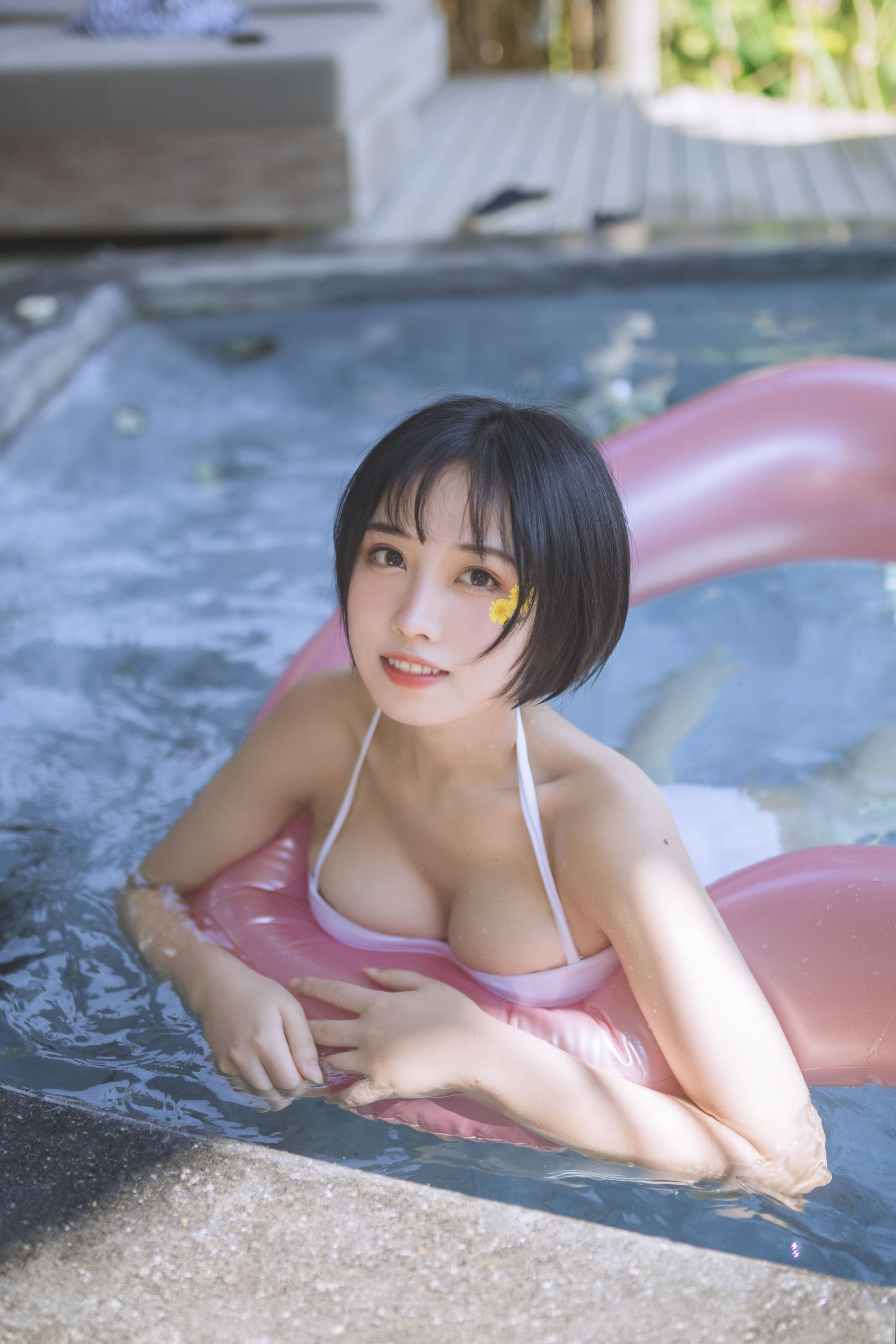 次元少女念雪ww – 白色泳衣 [30P] - 秀人网免费无水印在线套图写真
