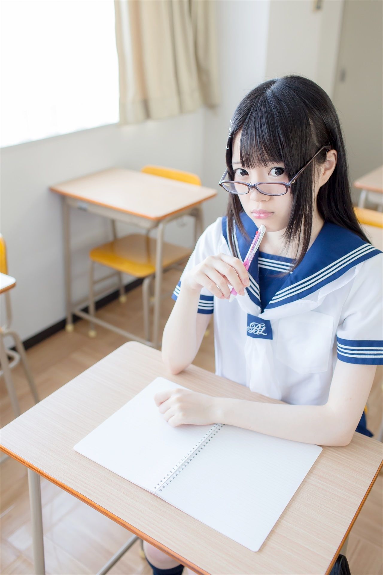 [まきろん。]君夏 – 君と僕の夏休み 紺スク [80P] - 秀人网免费无水印在线套图写真