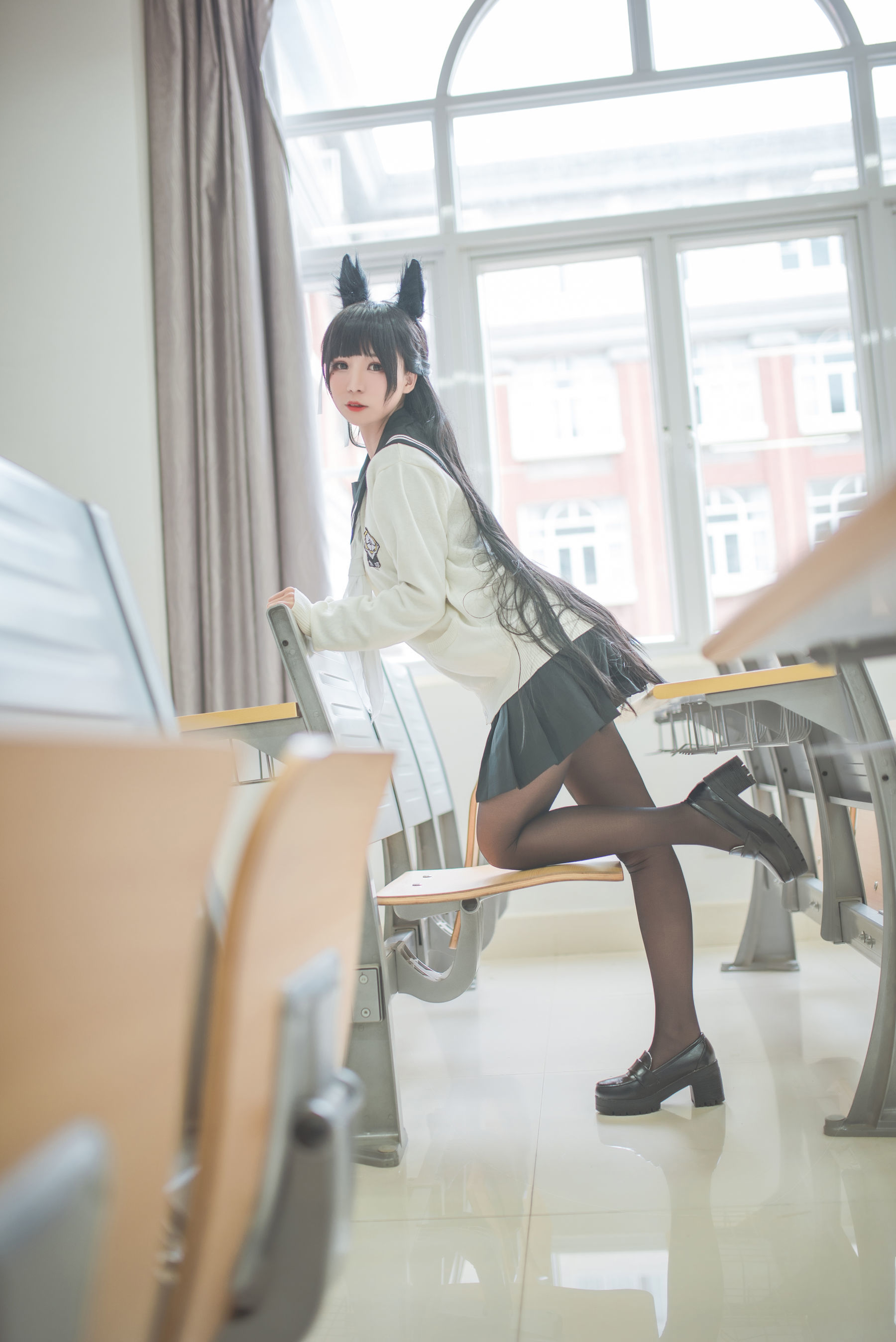 动漫博主北之北 – 碧蓝航线 爱宕JK [9P] - 秀人网免费无水印在线套图写真