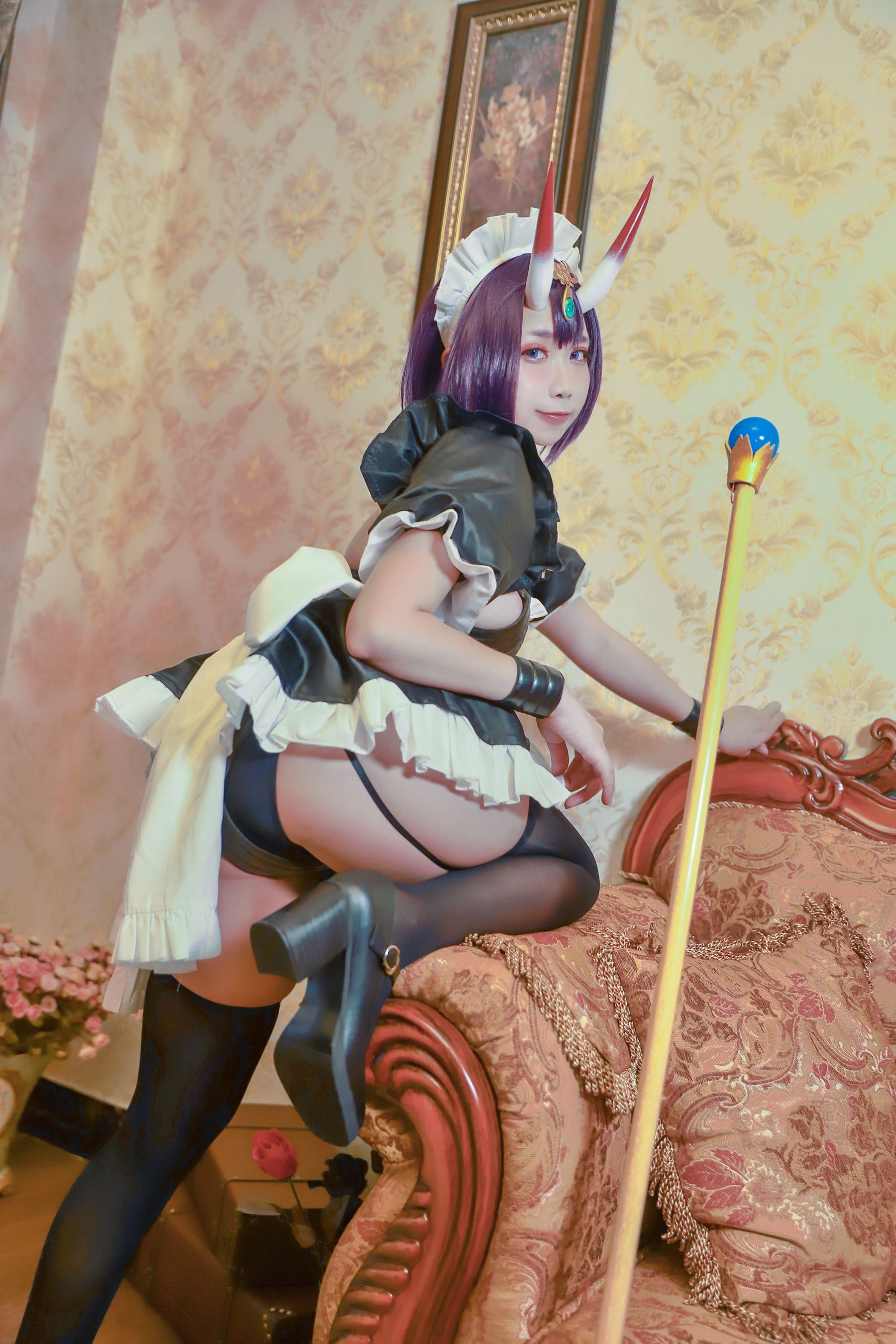 动漫博主贞子蜜桃oo – 酒吞童子 女仆 [21P] - 秀人网免费无水印在线套图写真