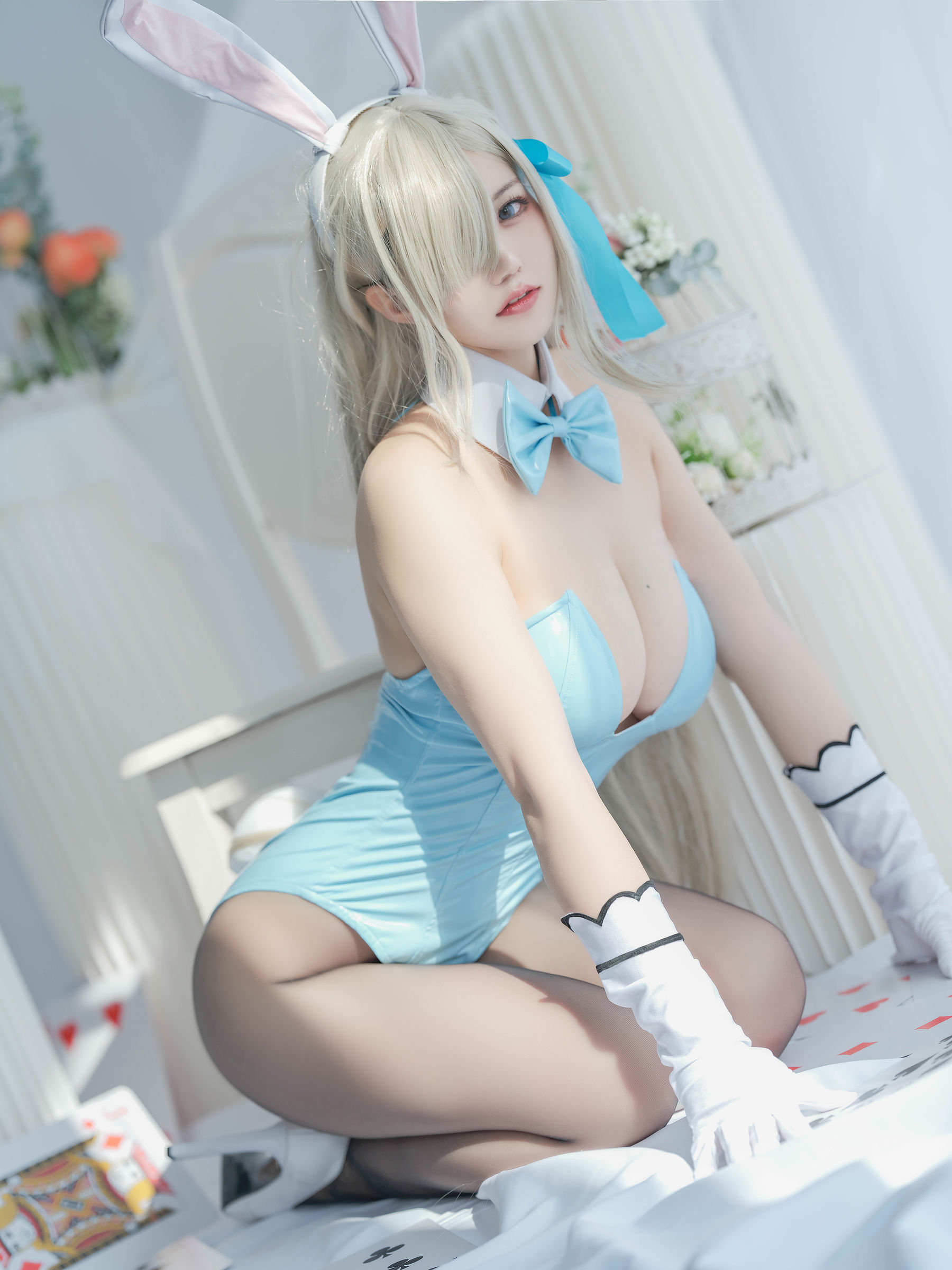 动漫博主小仓千代w – 明日奈 兔女郎 [22P] - 秀人网免费无水印在线套图写真