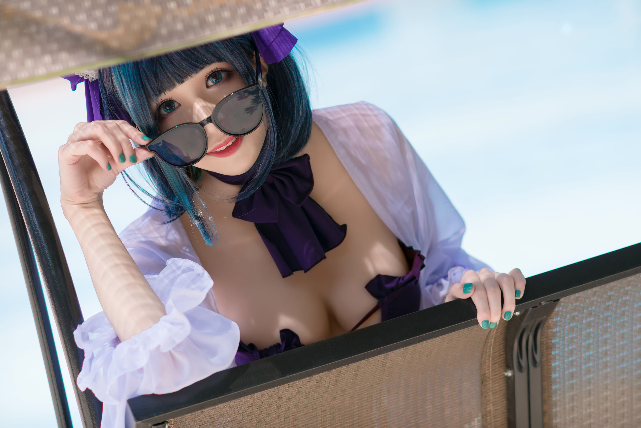 Tomoyo酱 – 碧蓝 柴郡泳装 [18P] - 秀人网免费无水印在线套图写真