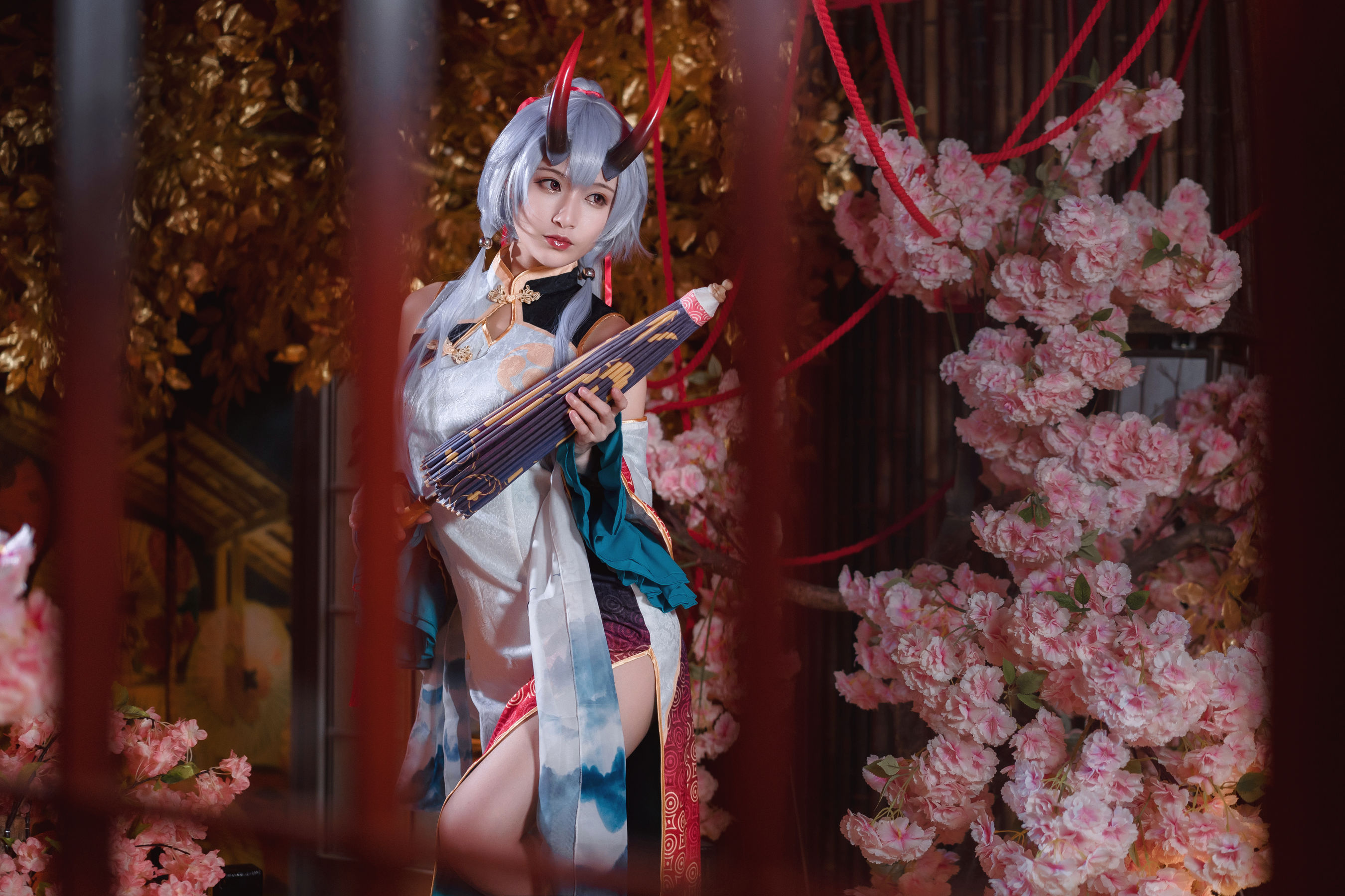 动漫博主铁板烧鬼舞w – 巴御前 [17P] - 秀人网免费无水印在线套图写真