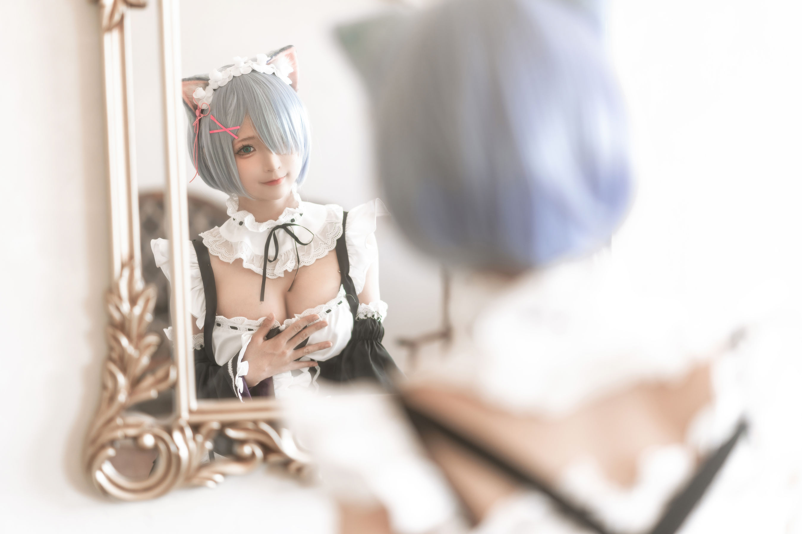 动漫博主蠢沫沫 – 猫耳雷姆 [33P] - 秀人网免费无水印在线套图写真