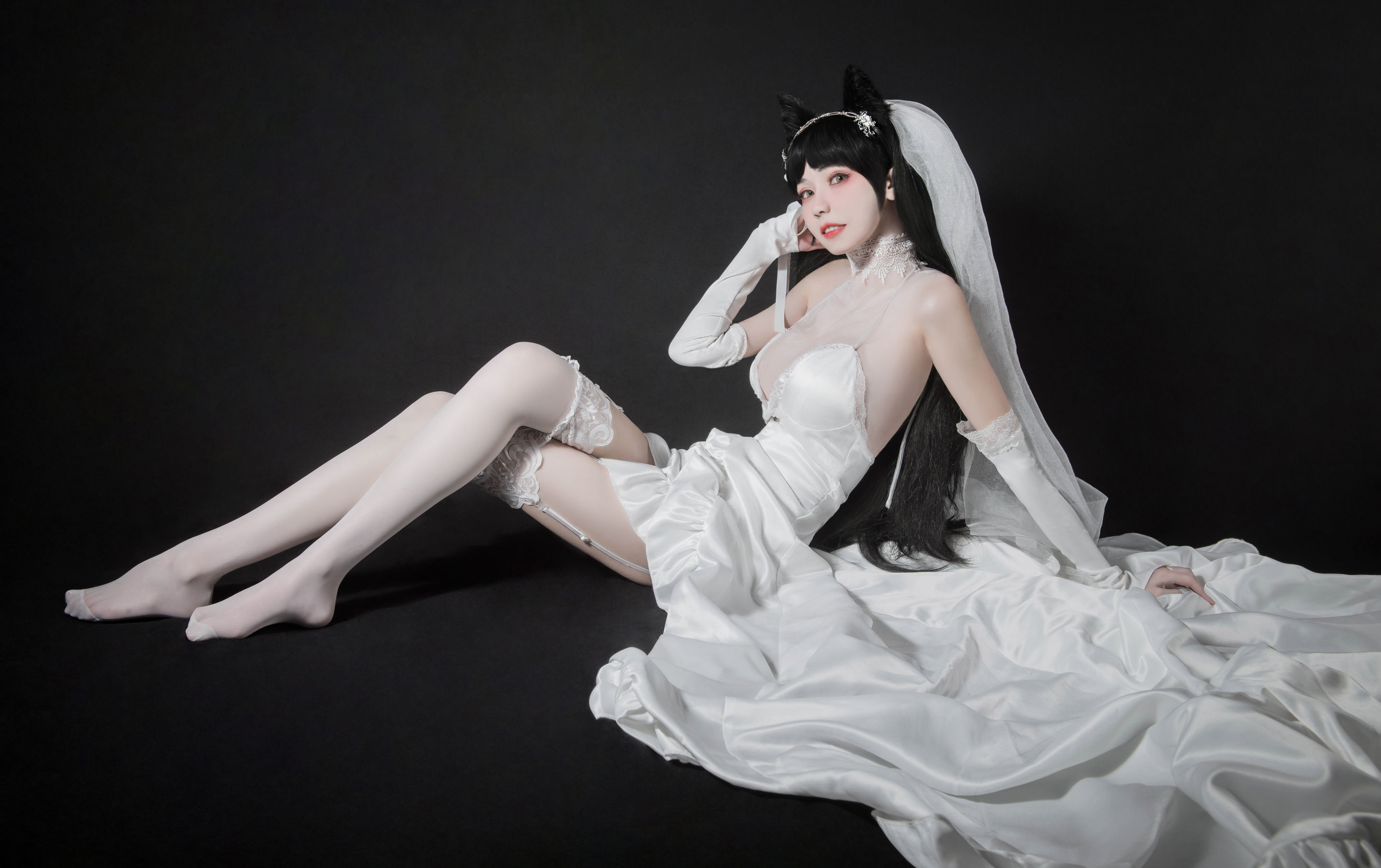 [萝莉COS] 小妖精你的负卿 – 爱宕花嫁 [9P] - 秀人网免费无水印在线套图写真