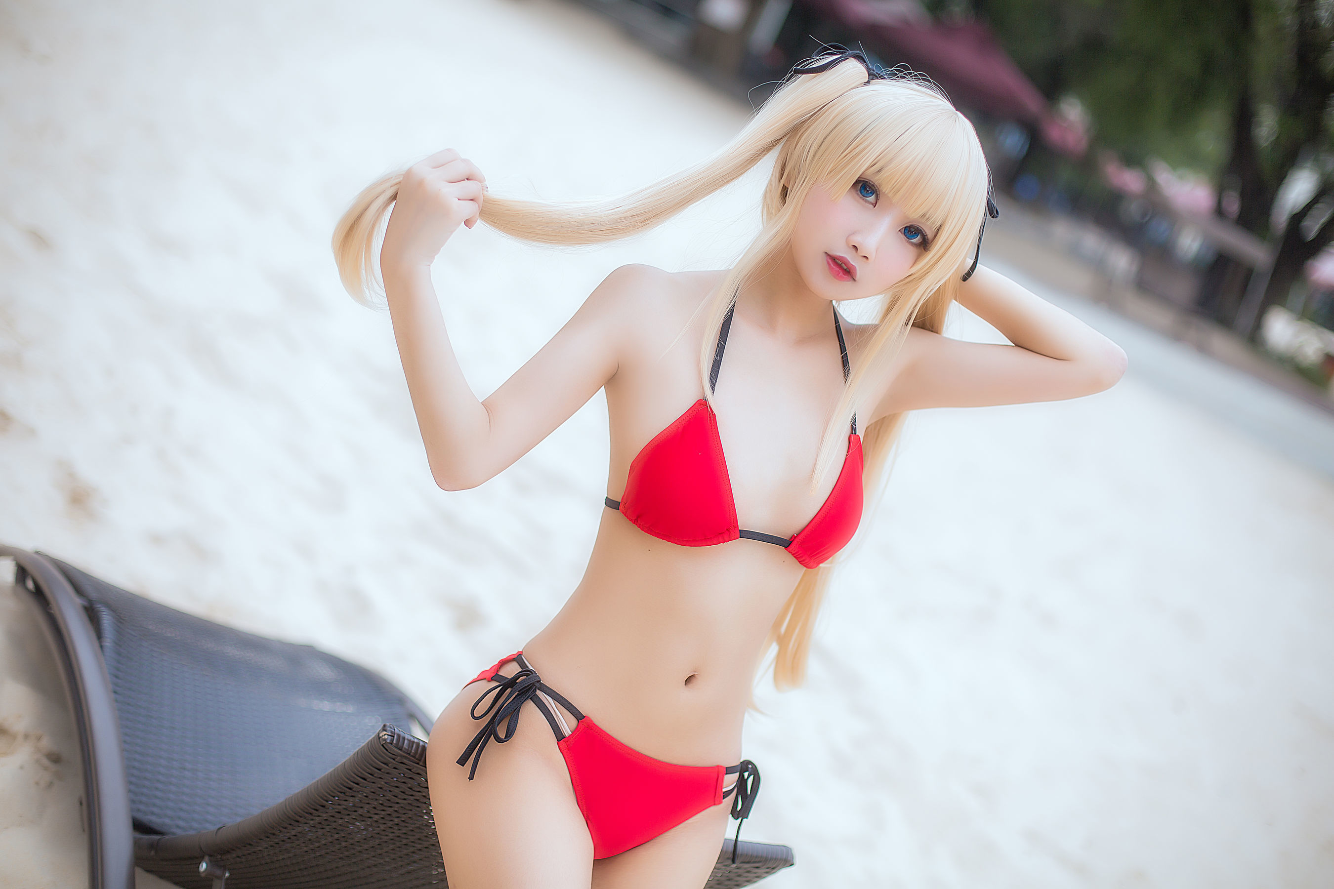 [萝莉COS] 鬼畜瑶 – 泳装魔女 [15P] - 秀人网免费无水印在线套图写真