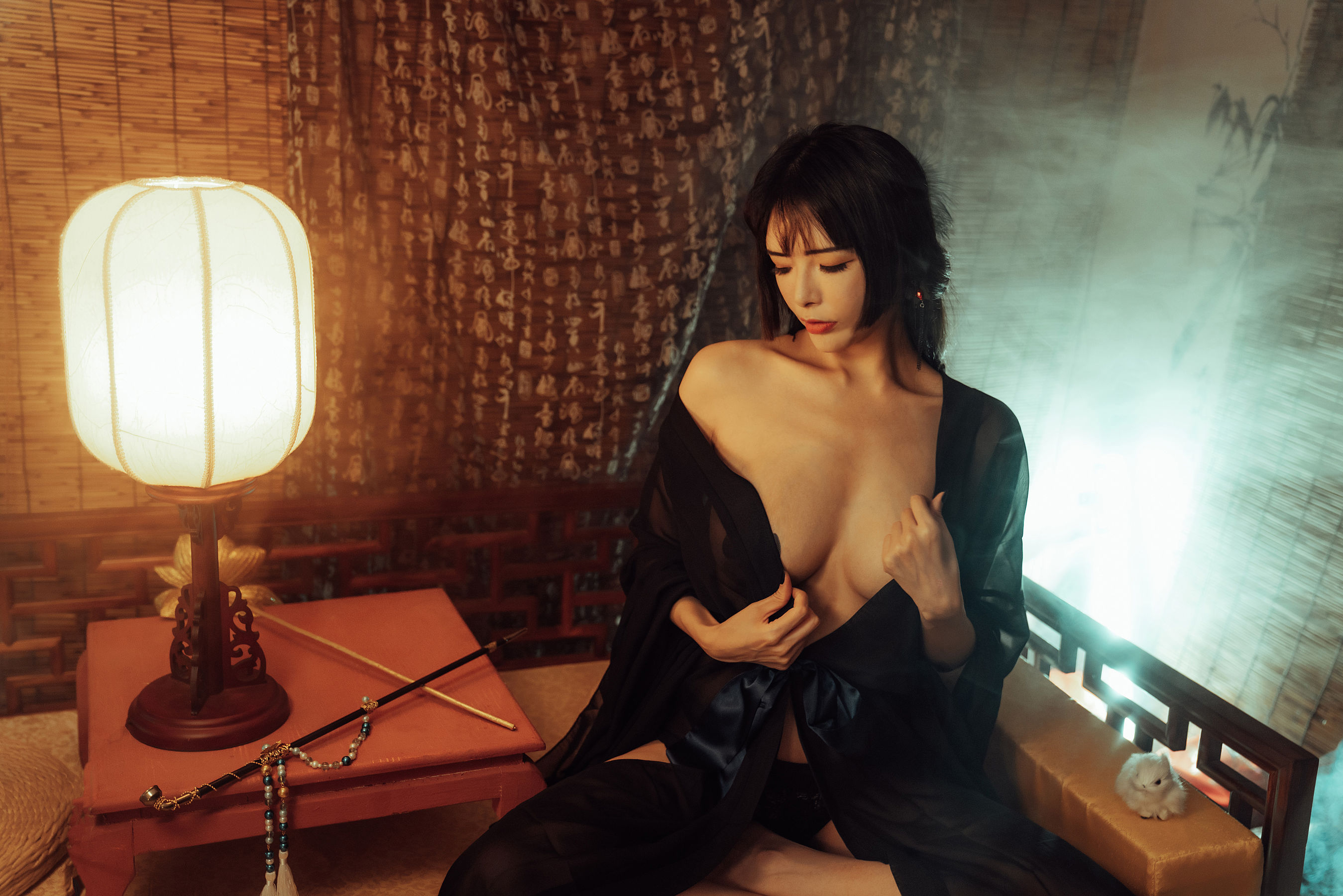 秋和柯基(夏小秋秋秋) – 穿黑纱的小妖精 [38P] - 秀人网免费无水印在线套图写真