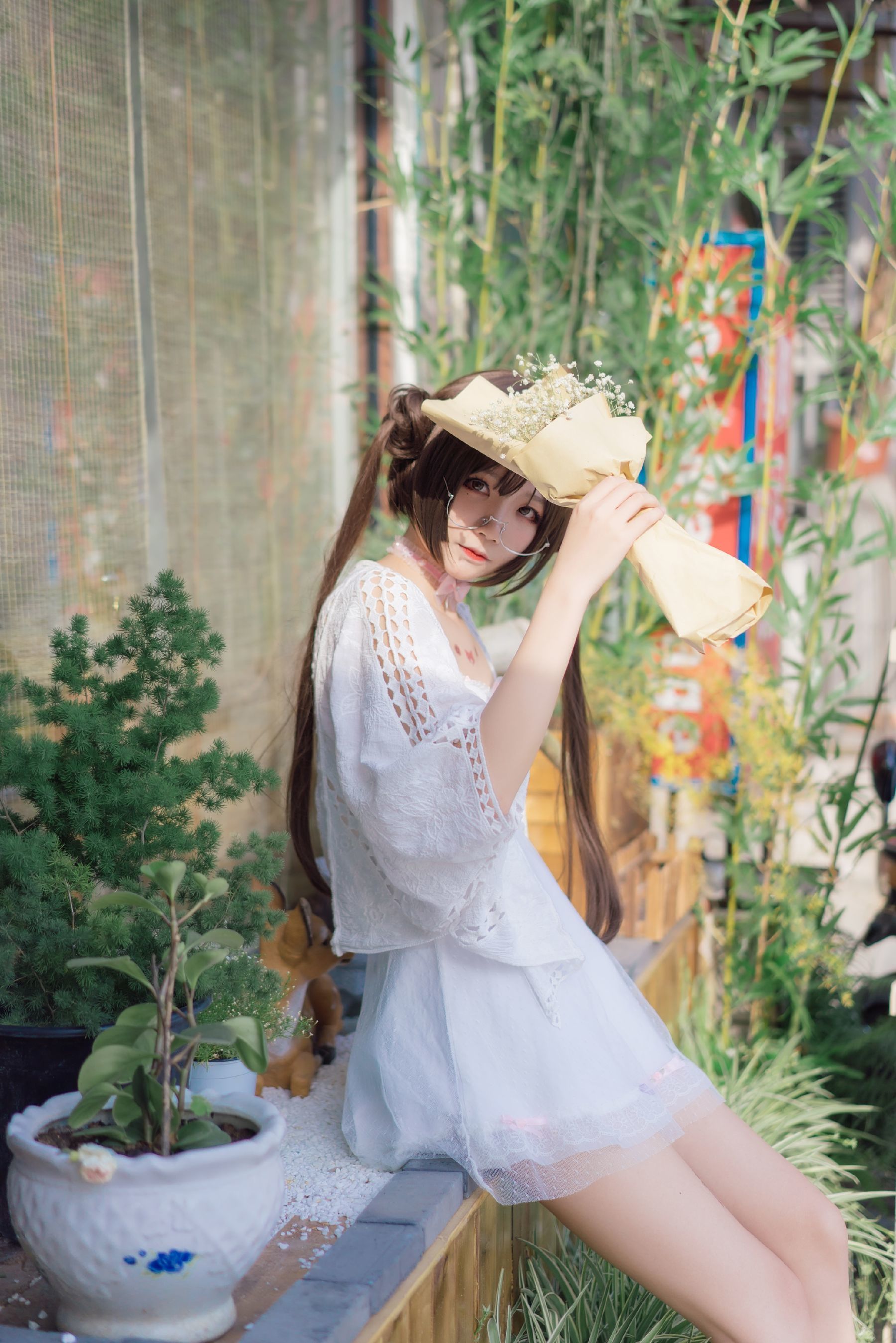 清纯少女五更百鬼 日常 双马尾 [10P] - 秀人网免费无水印在线套图写真