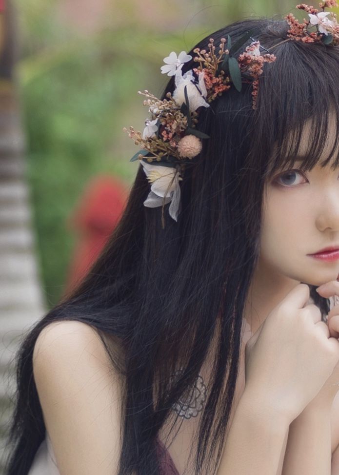 [Cosplay写真] 动漫博主南桃Momoko – 紫日常 [10P] - 秀人网免费无水印在线套图写真