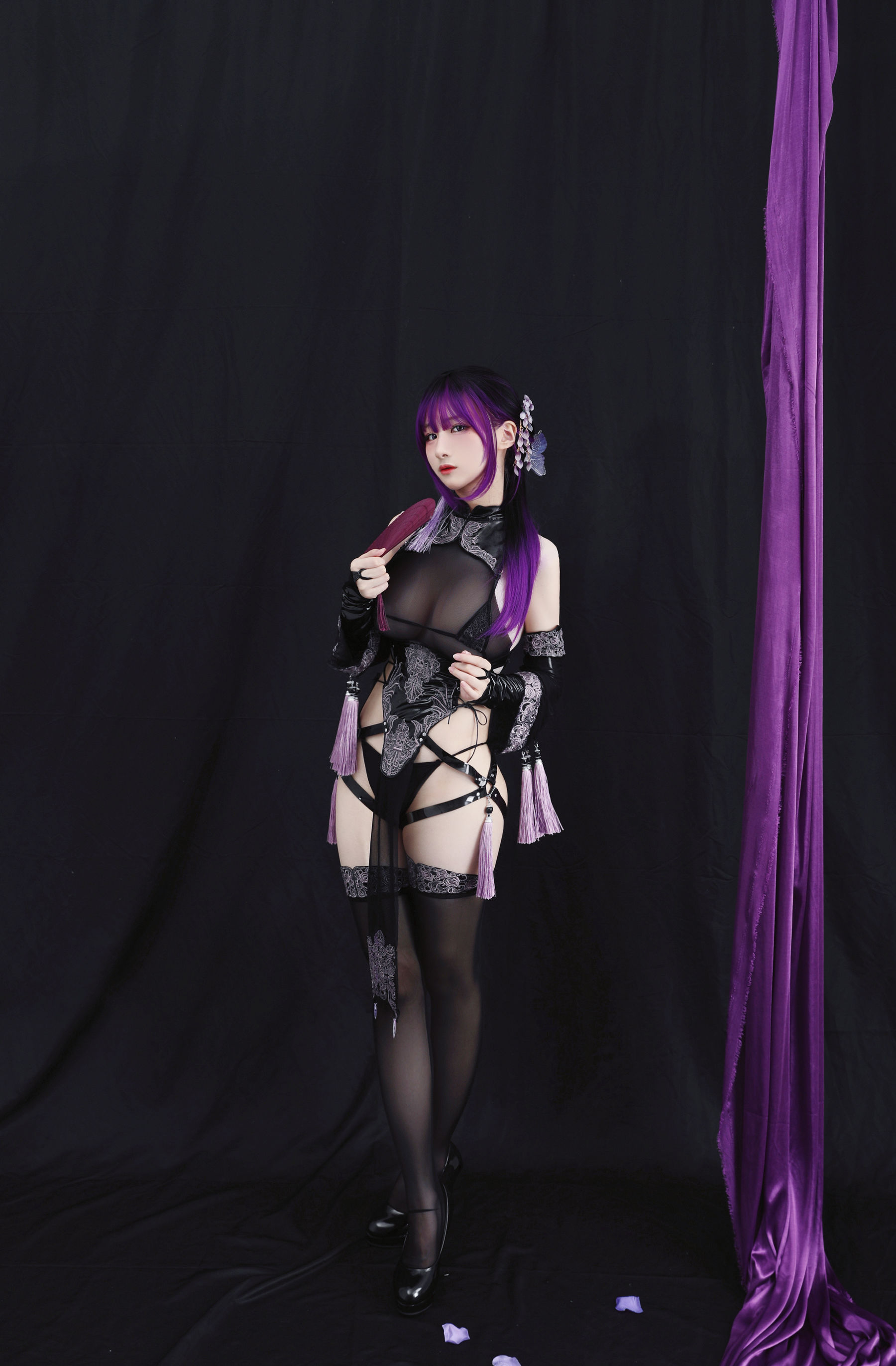 幼愛youmeko – 紫流苏旗袍 [35P] - 秀人网免费无水印在线套图写真