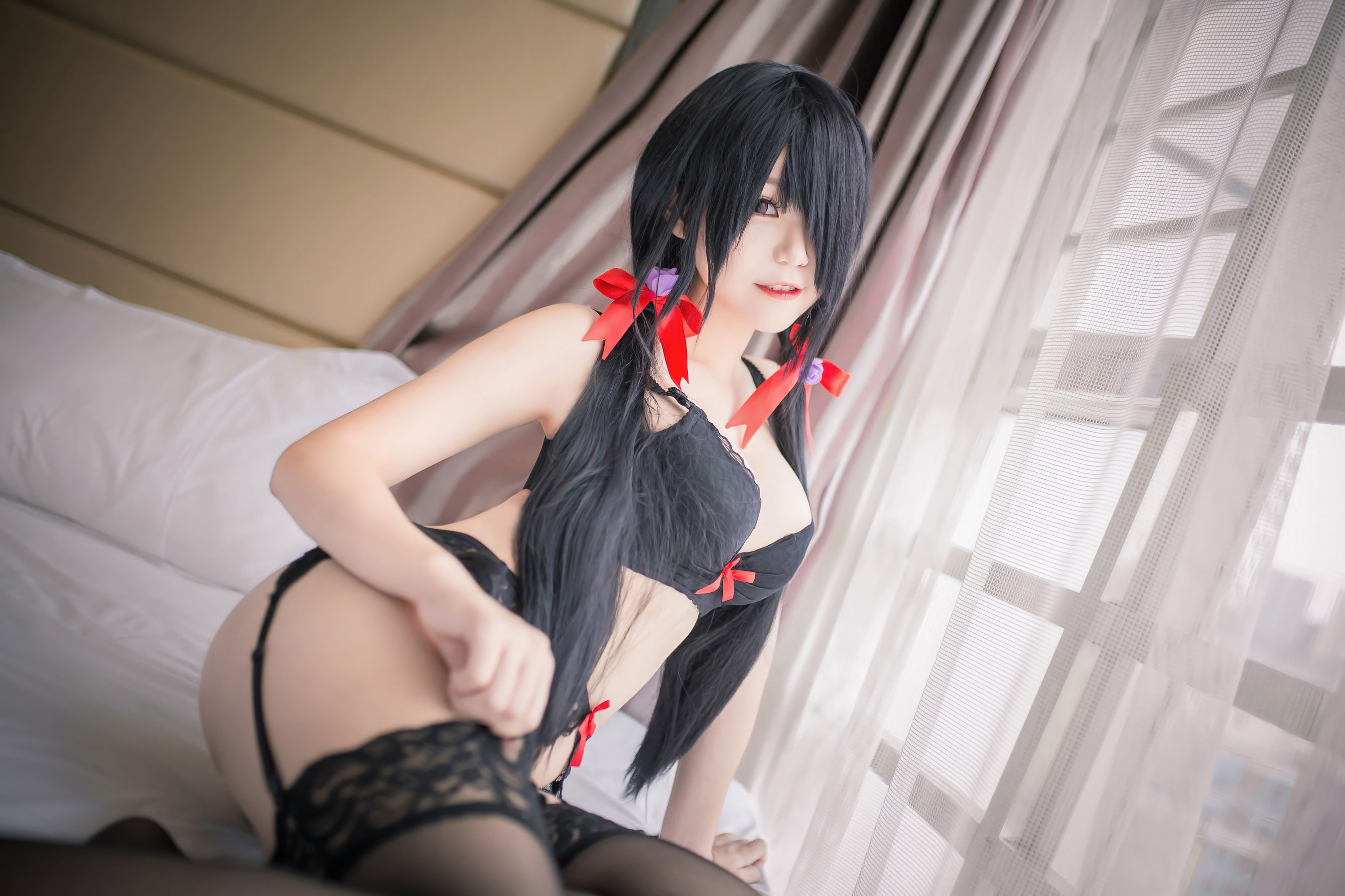 [萝莉COS] Yoko宅夏《狂三内衣》 [30P] - 秀人网免费无水印在线套图写真