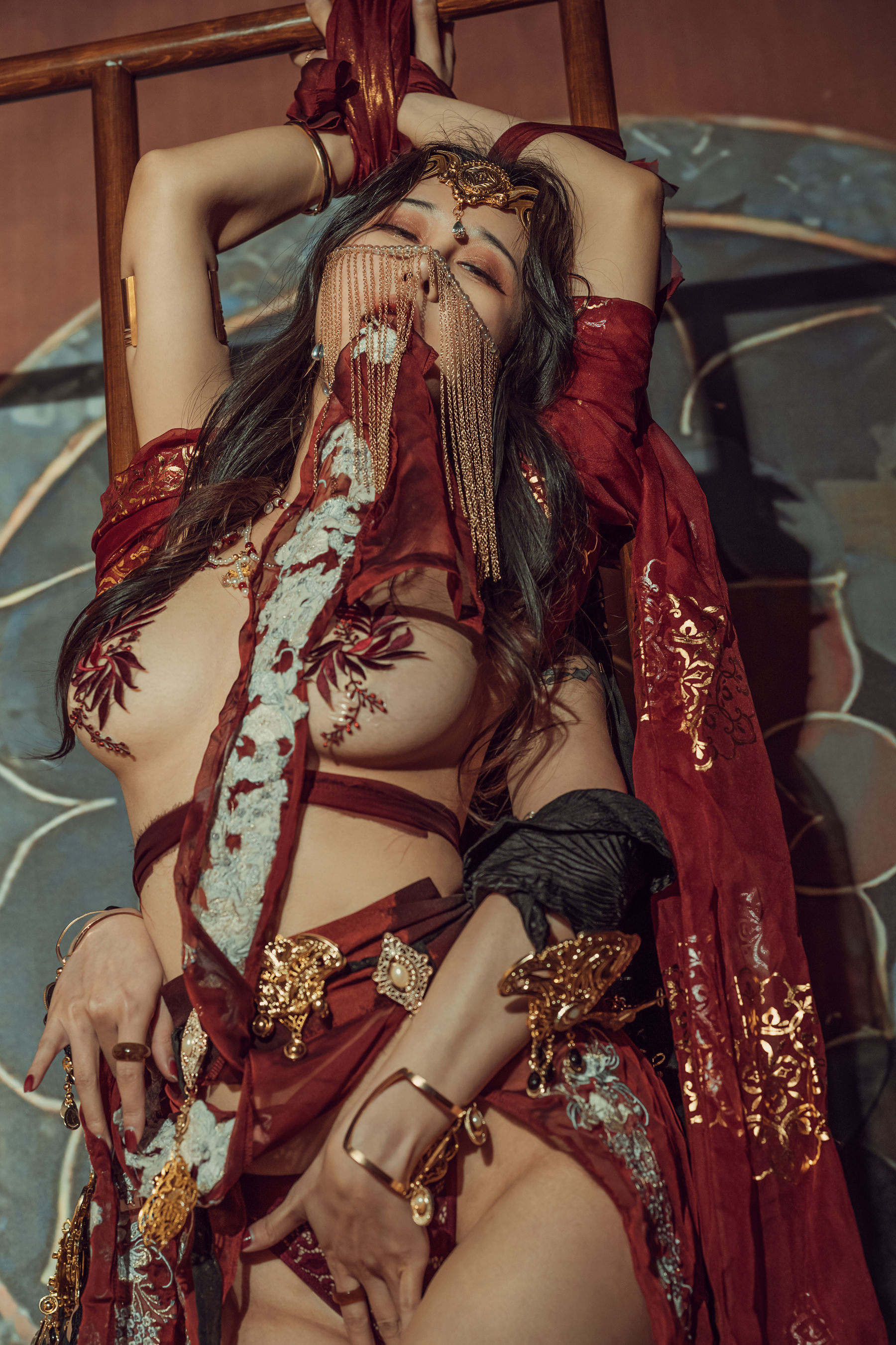 云溪溪 – 奶桃桃 双人古风 [50P] - 秀人网免费无水印在线套图写真