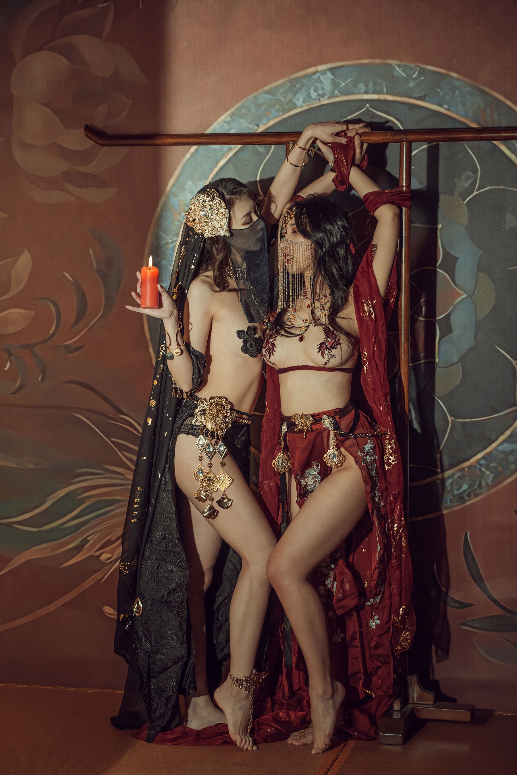 云溪溪 – 奶桃桃 双人古风 [50P] - 秀人网免费无水印在线套图写真