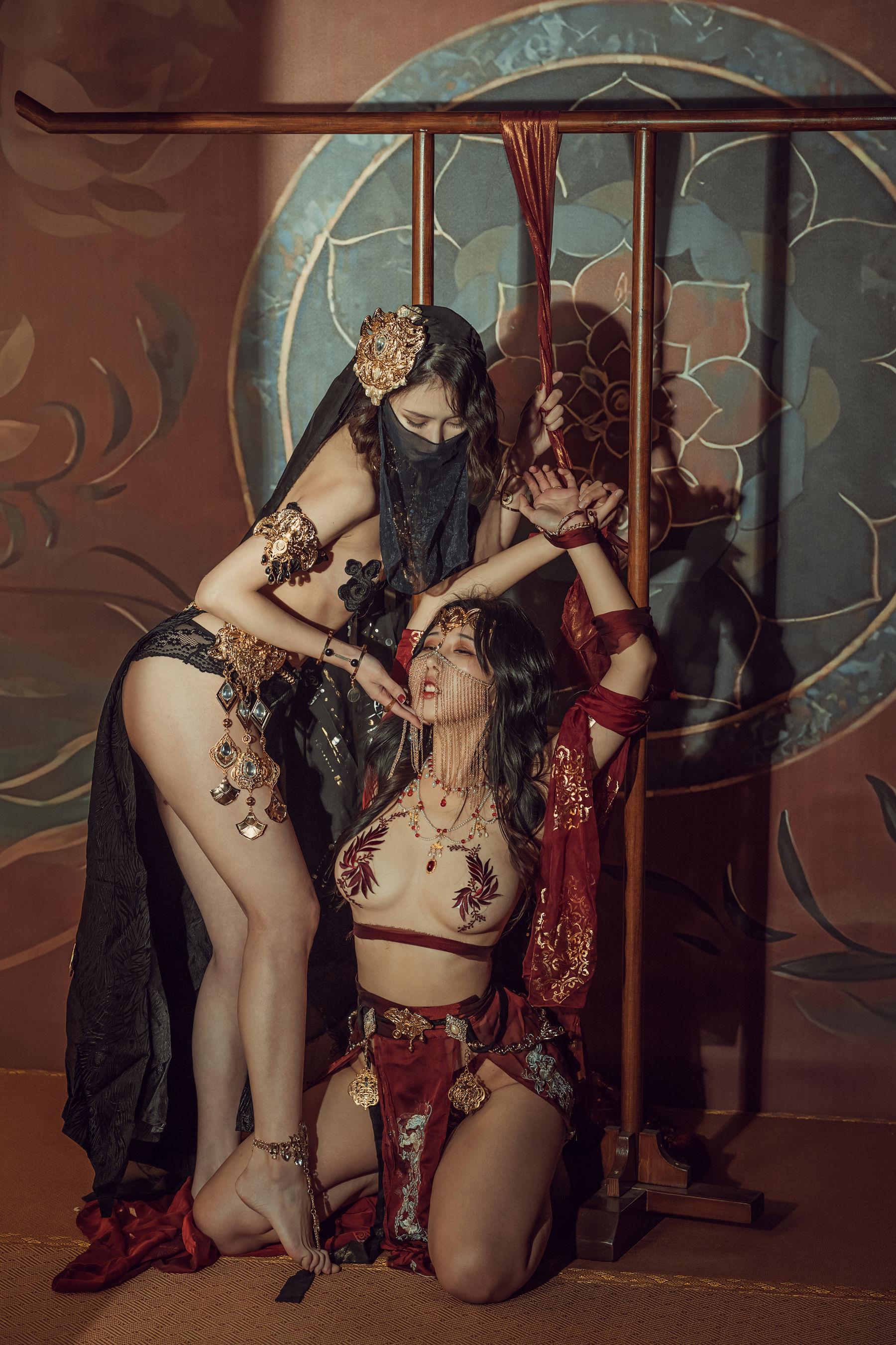 云溪溪 – 奶桃桃 双人古风 [50P] - 秀人网免费无水印在线套图写真