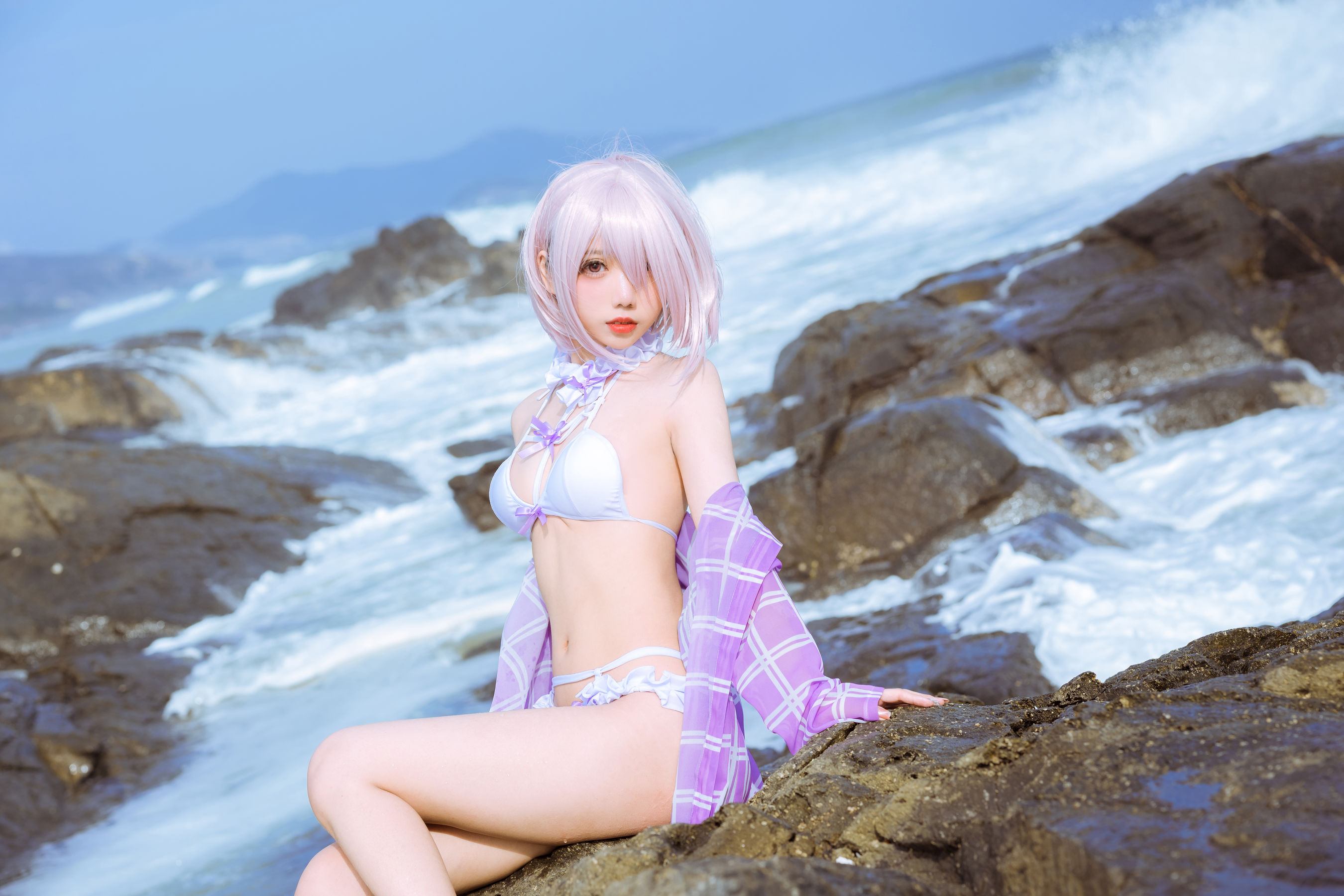 动漫博主果咩酱w – 海边玛修 [35P] - 秀人网免费无水印在线套图写真