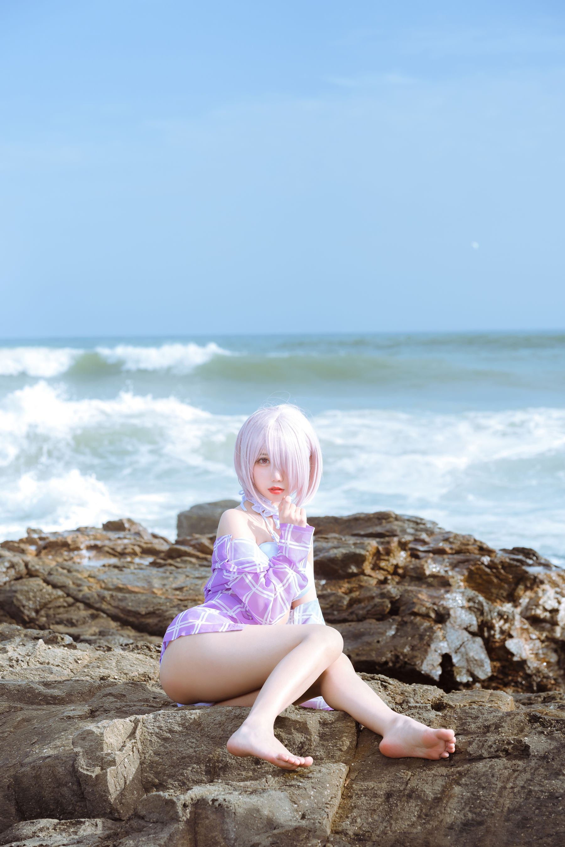 动漫博主果咩酱w – 海边玛修 [35P] - 秀人网免费无水印在线套图写真