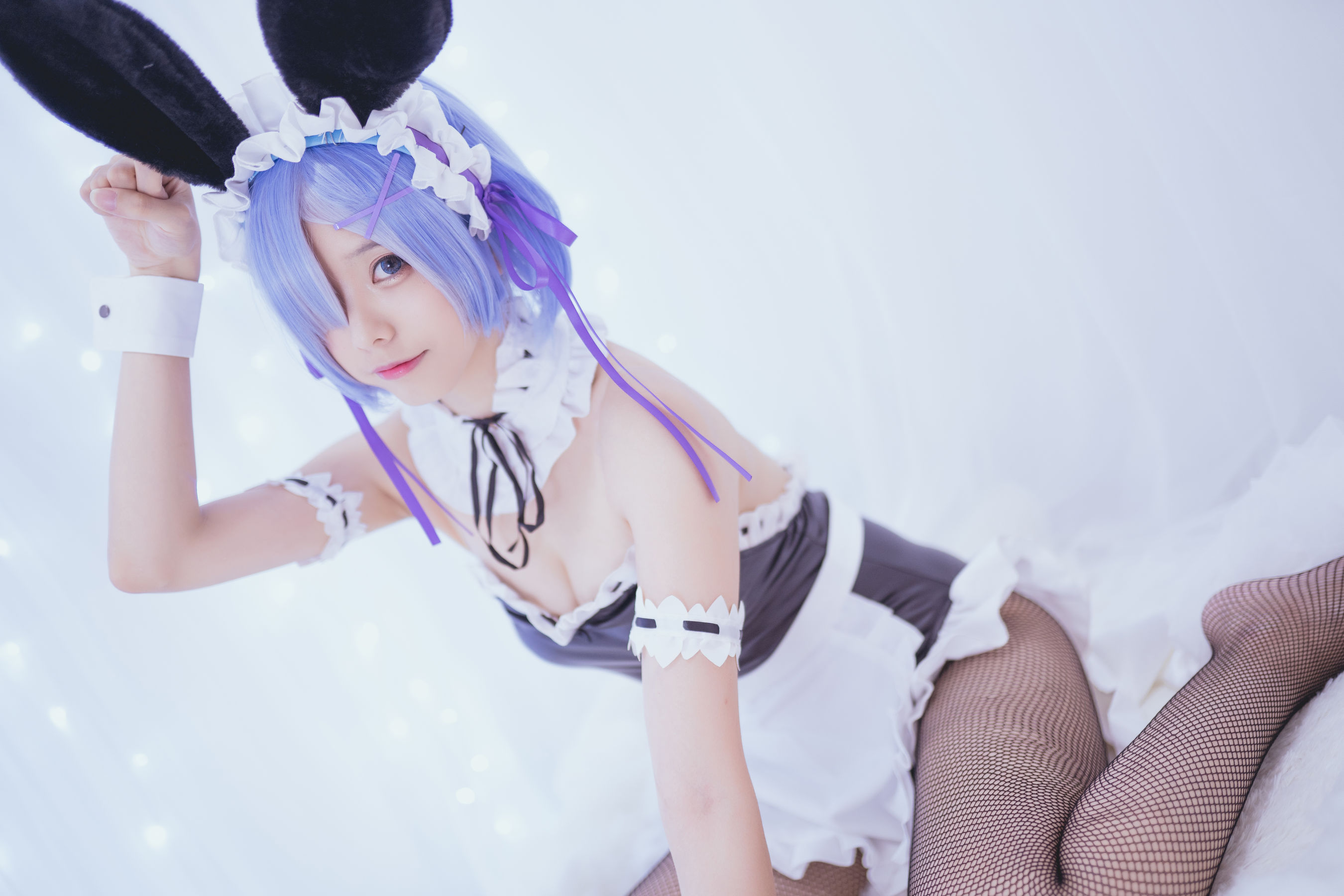 萌系小野妹子w 蕾姆 兔女郎 [26P] - 秀人网免费无水印在线套图写真