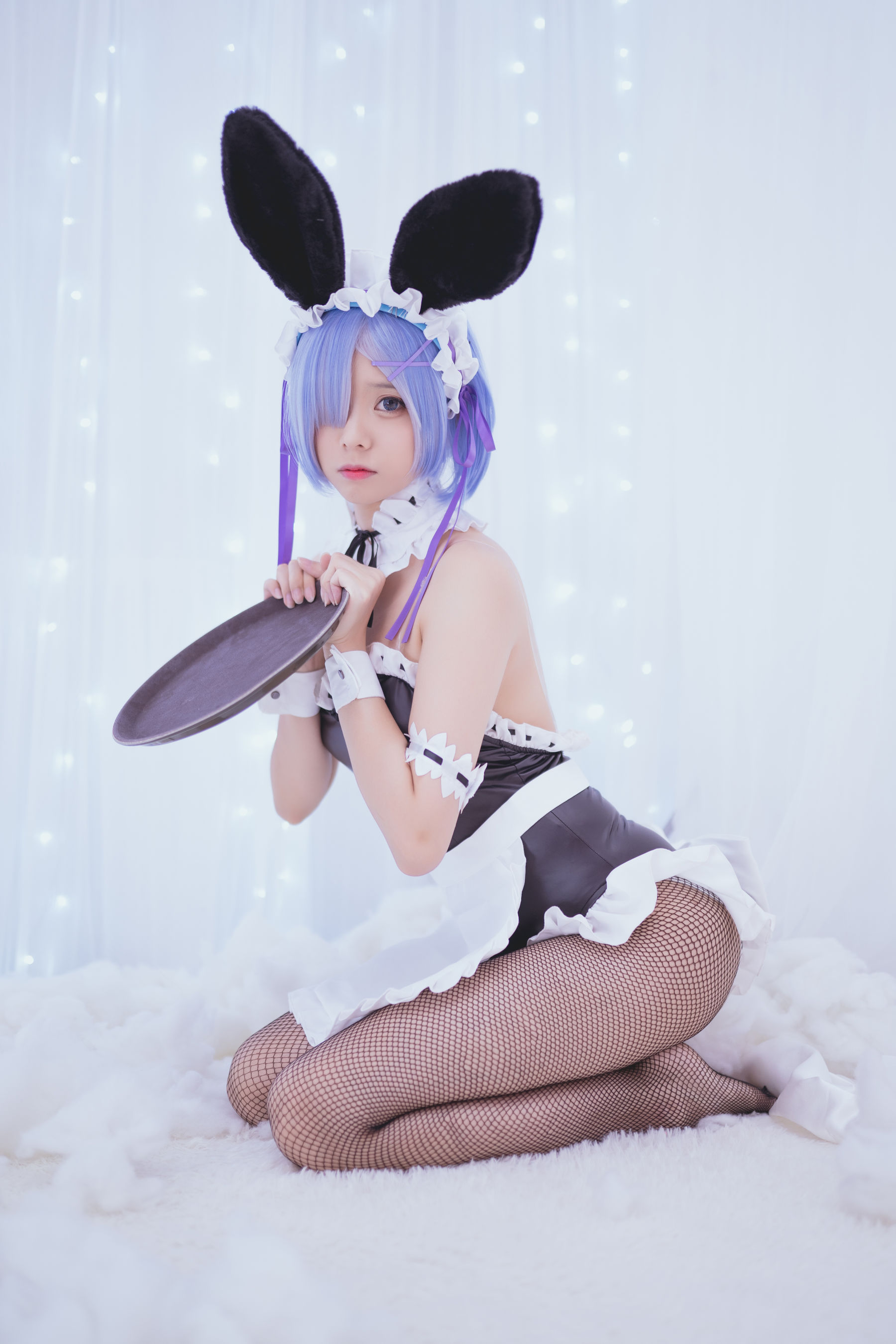 萌系小野妹子w 蕾姆 兔女郎 [26P] - 秀人网免费无水印在线套图写真