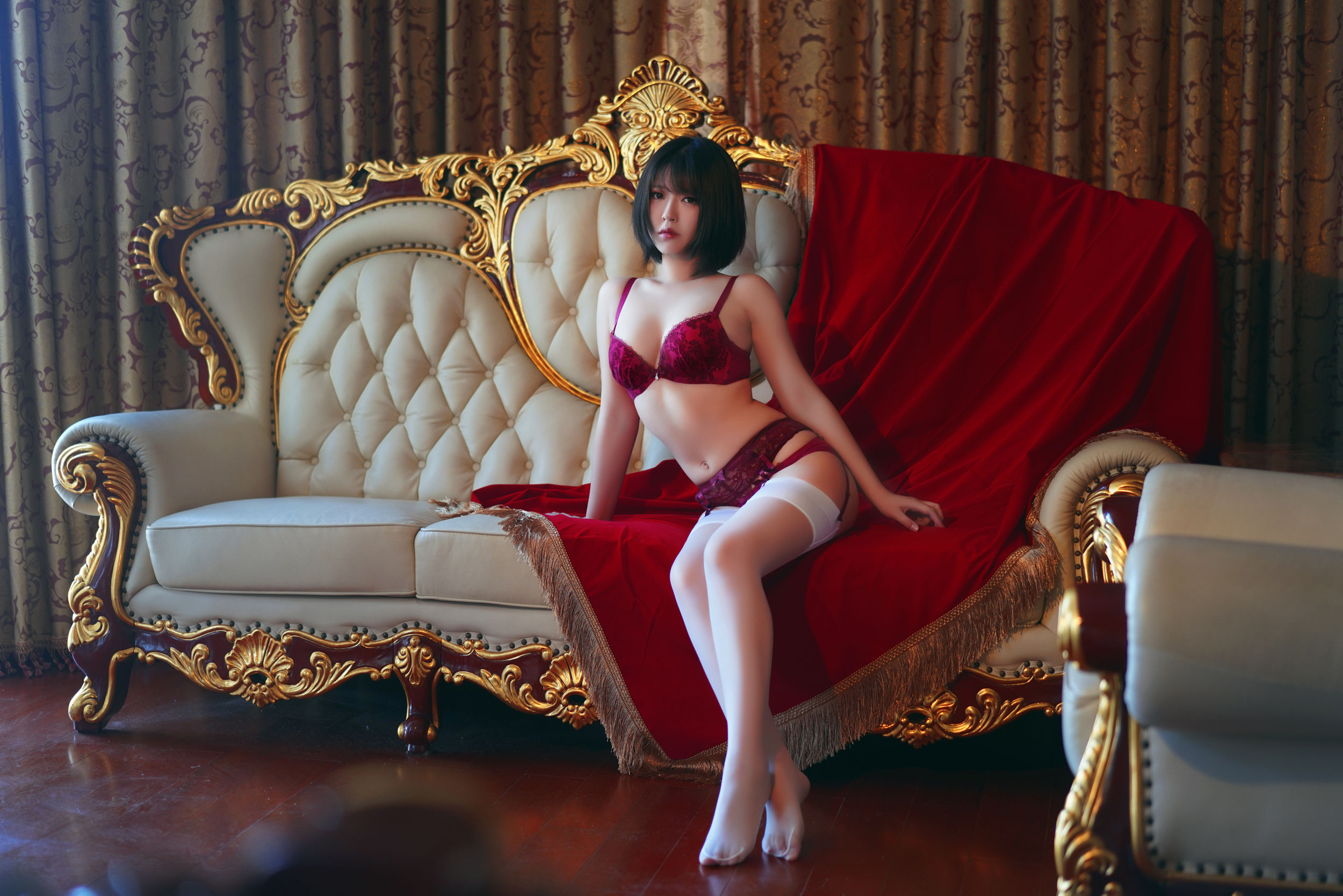 半半子 赤红 AKABENI BANBANKO [17P] - 秀人网免费无水印在线套图写真