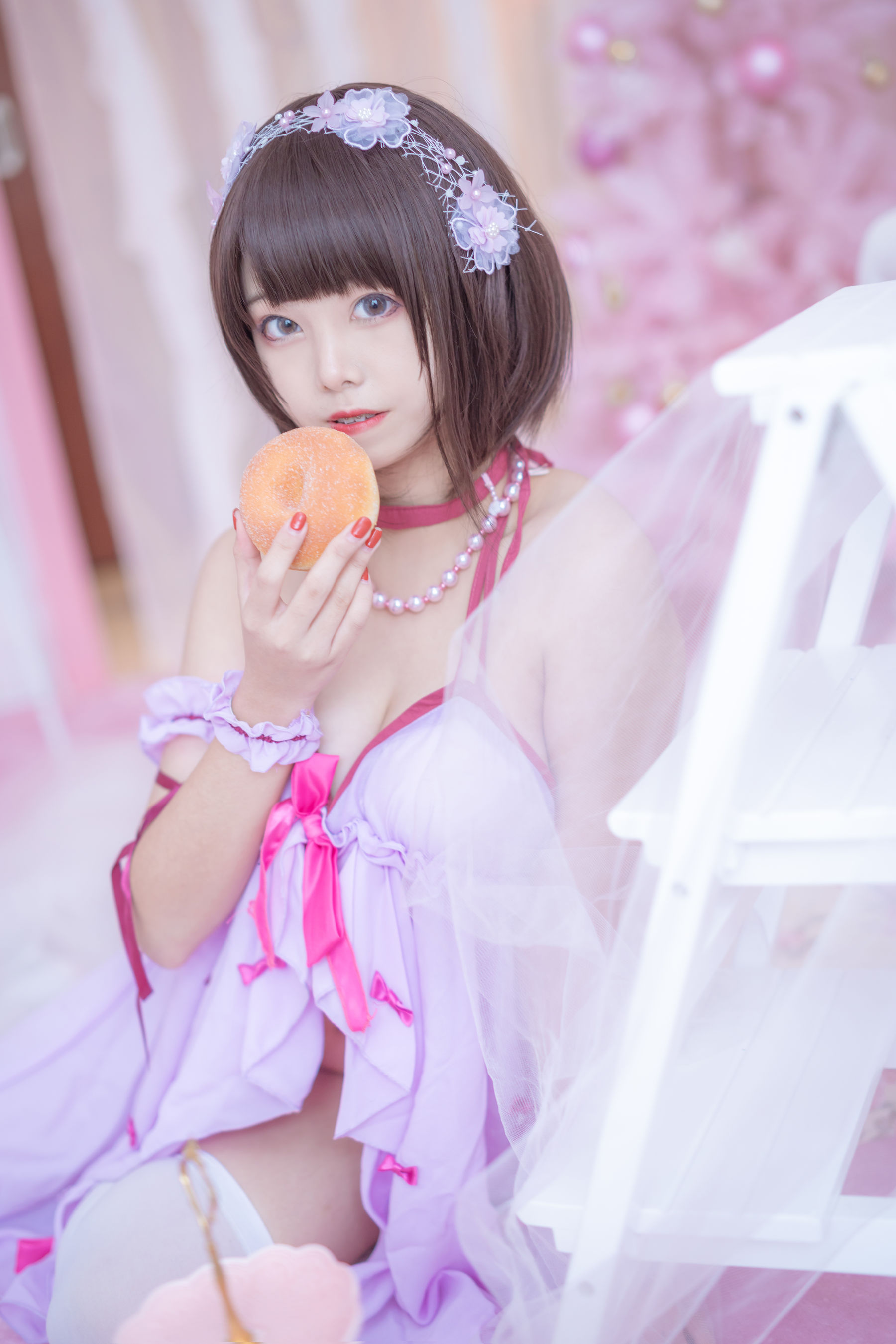 萌系小姐姐蜜汁猫裘 加藤惠睡衣 [14P] - 秀人网免费无水印在线套图写真