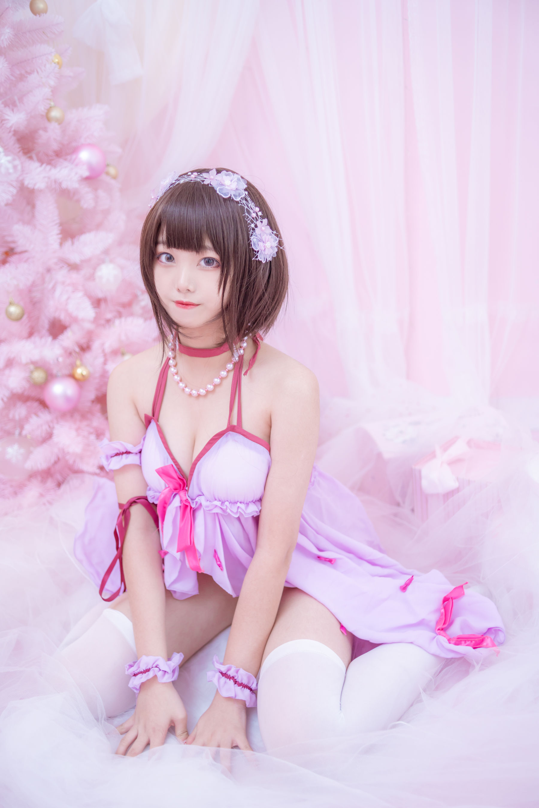 萌系小姐姐蜜汁猫裘 加藤惠睡衣 [14P] - 秀人网免费无水印在线套图写真