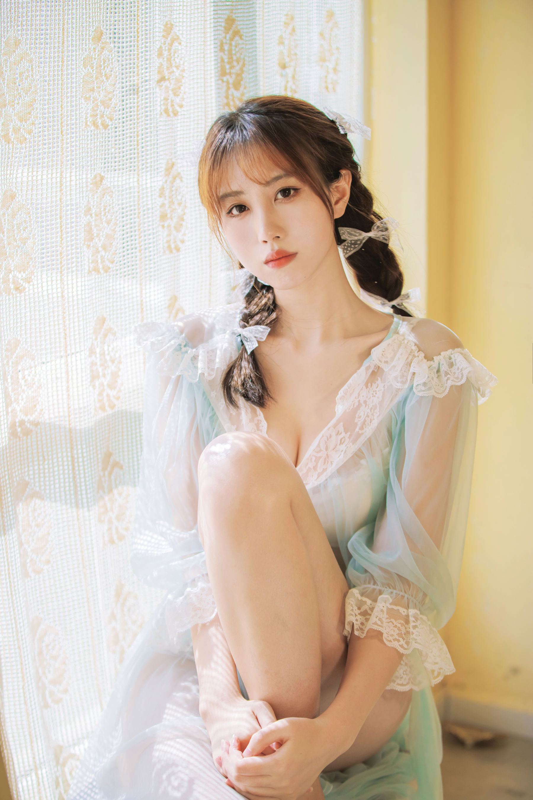 次元少女念雪ww – 蓝纱衣 [40P] - 秀人网免费无水印在线套图写真