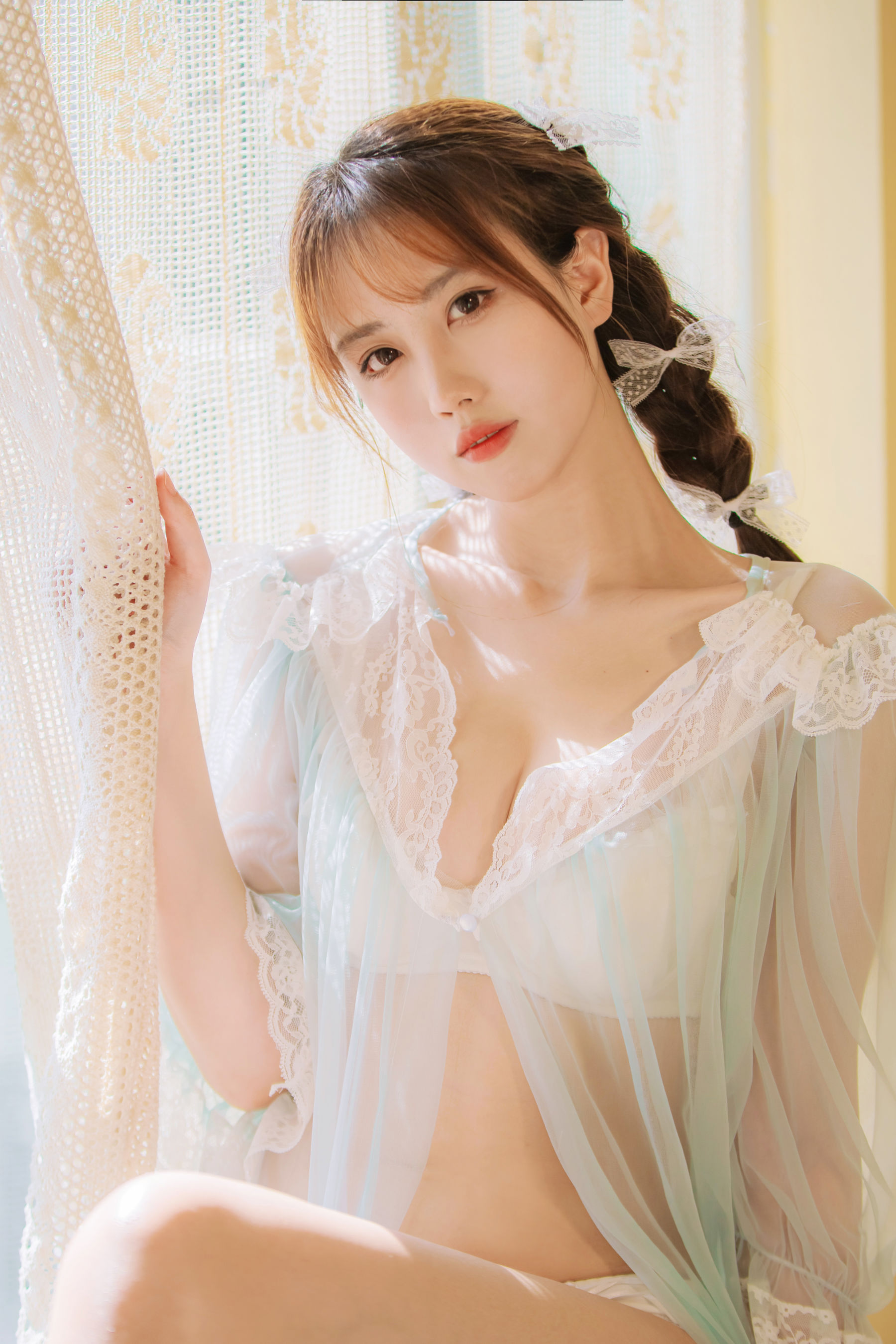 次元少女念雪ww – 蓝纱衣 [40P] - 秀人网免费无水印在线套图写真