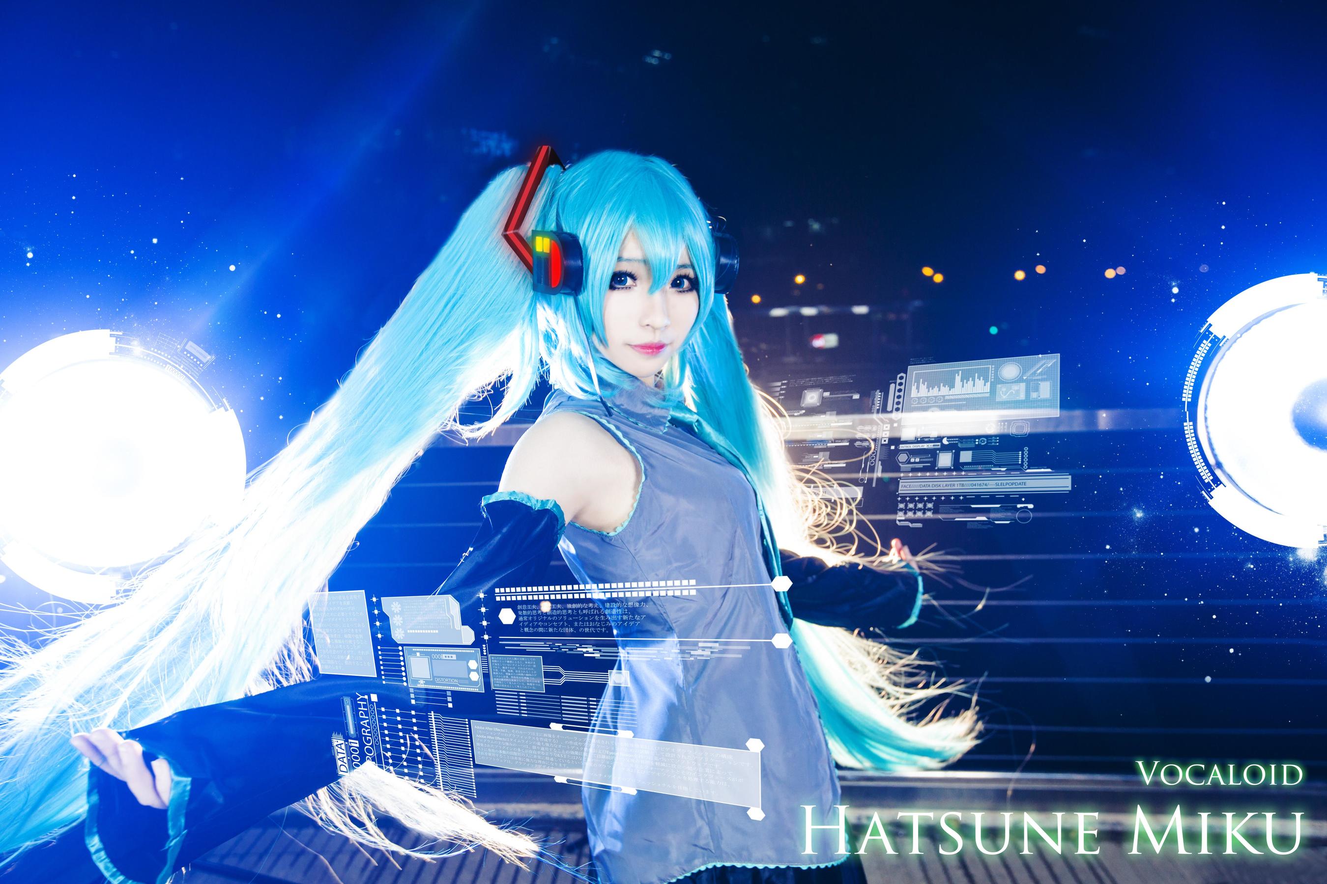 [Cosplay写真] 萌妹白易子教主 – VOCALOID [8P] - 秀人网免费无水印在线套图写真