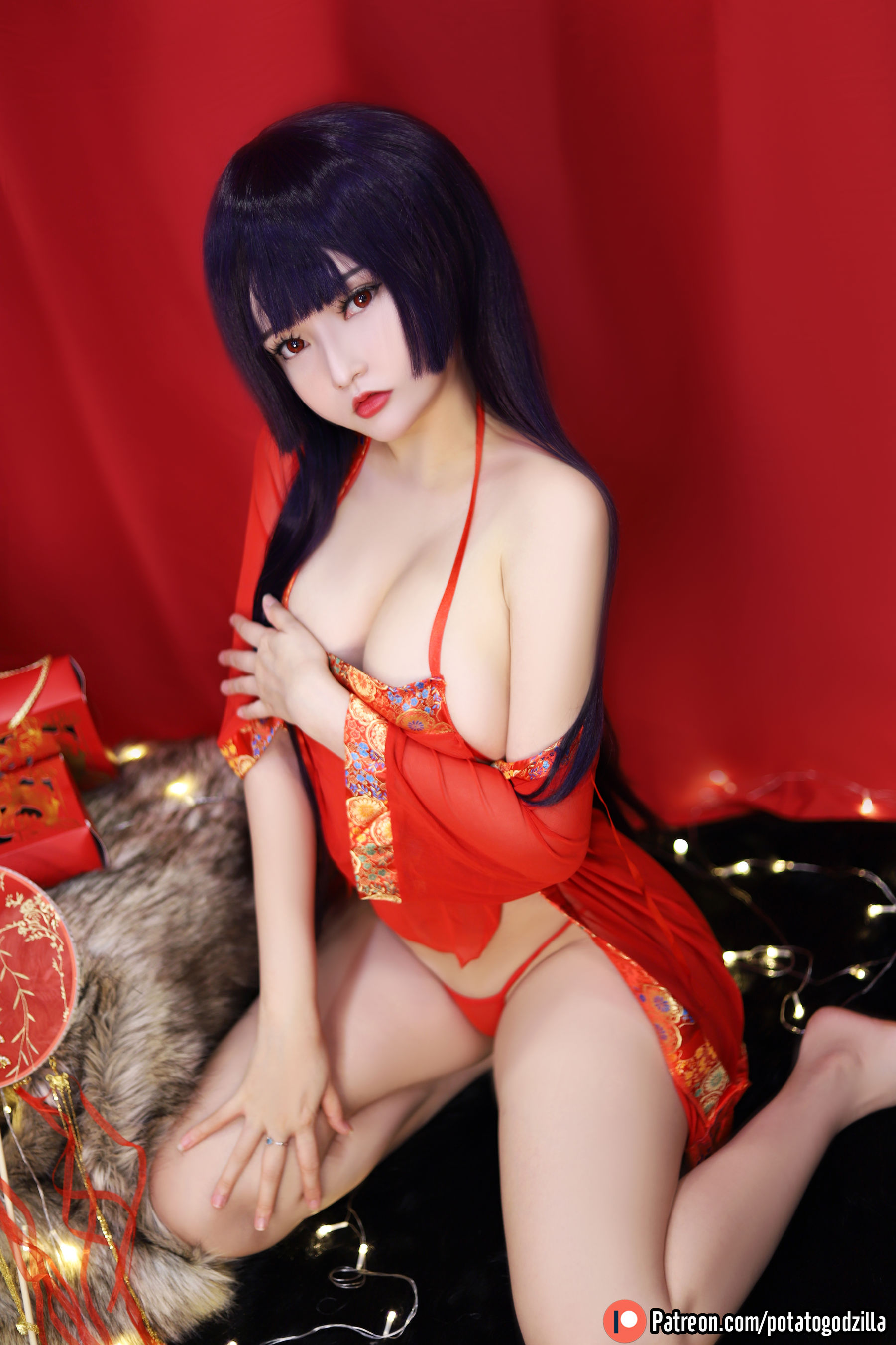 Coser小姐姐Potato Godzilla – Happy Mid Autumn 2020 [16P] - 秀人网免费无水印在线套图写真