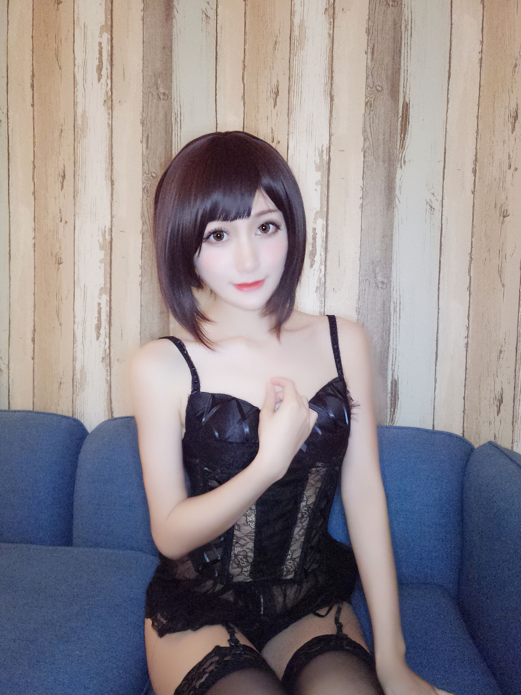 木之本果 – 黑色情趣内衣 [22P] - 秀人网免费无水印在线套图写真