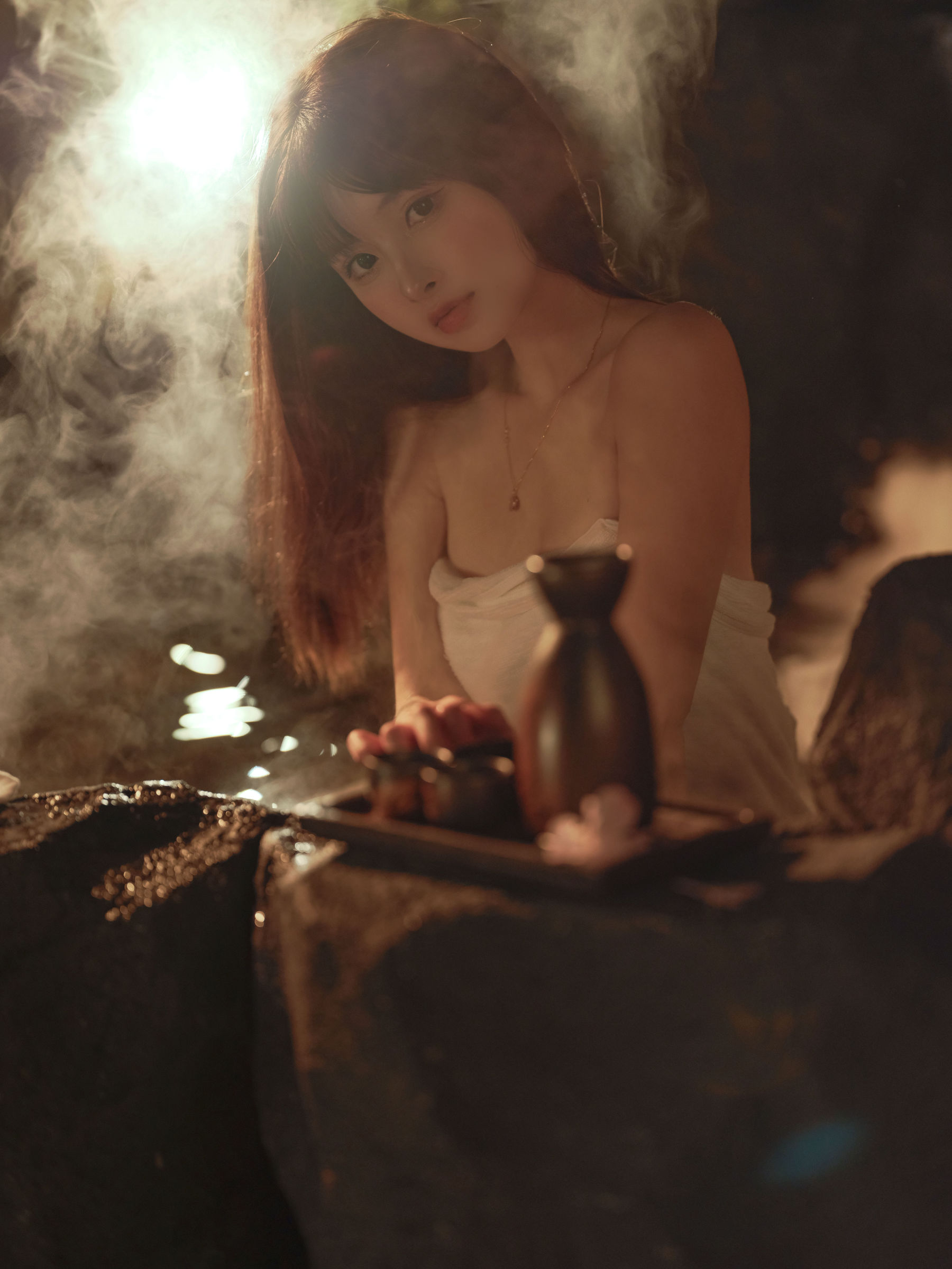 河豚抚子 – 温泉 [14P] - 秀人网免费无水印在线套图写真