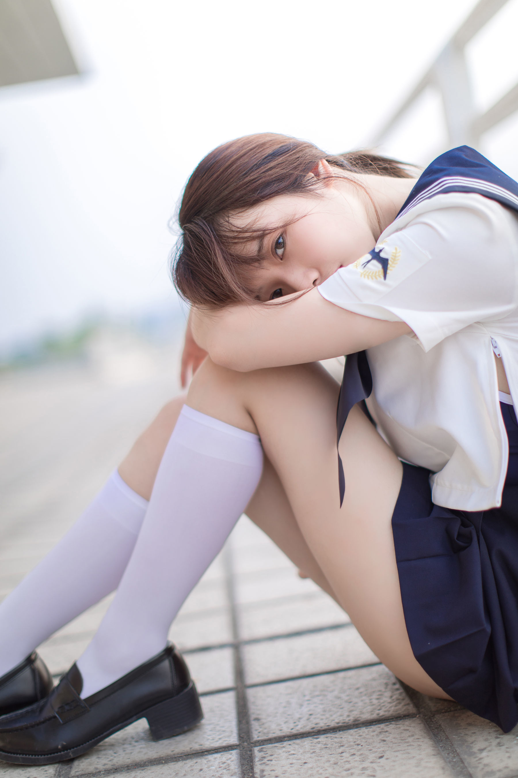 [萝莉COS] 雯妹 – JK 白丝 死库水 [20P] - 秀人网免费无水印在线套图写真