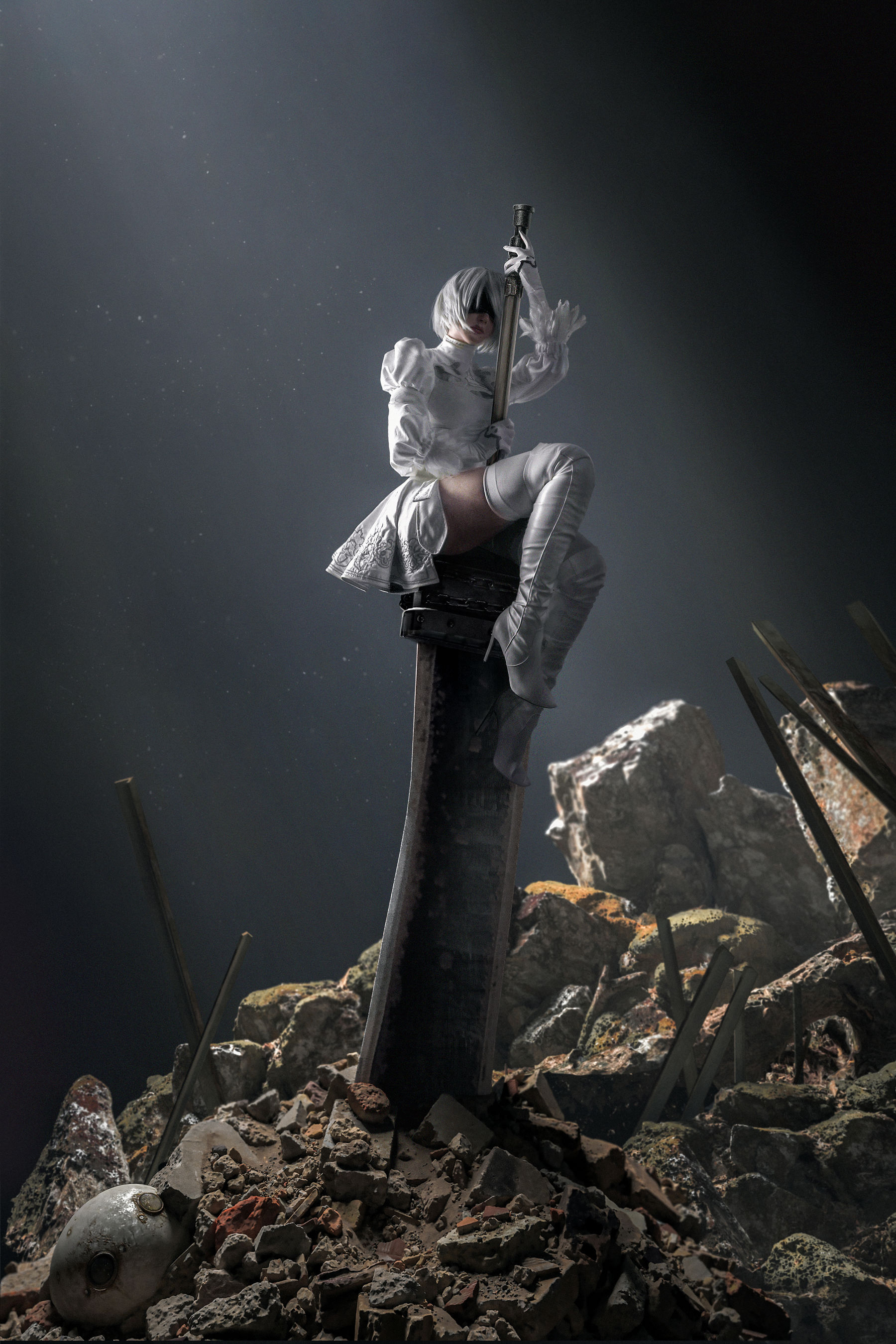 国外美女SayaTheFox – 2B White Dress [10P] - 秀人网免费无水印在线套图写真